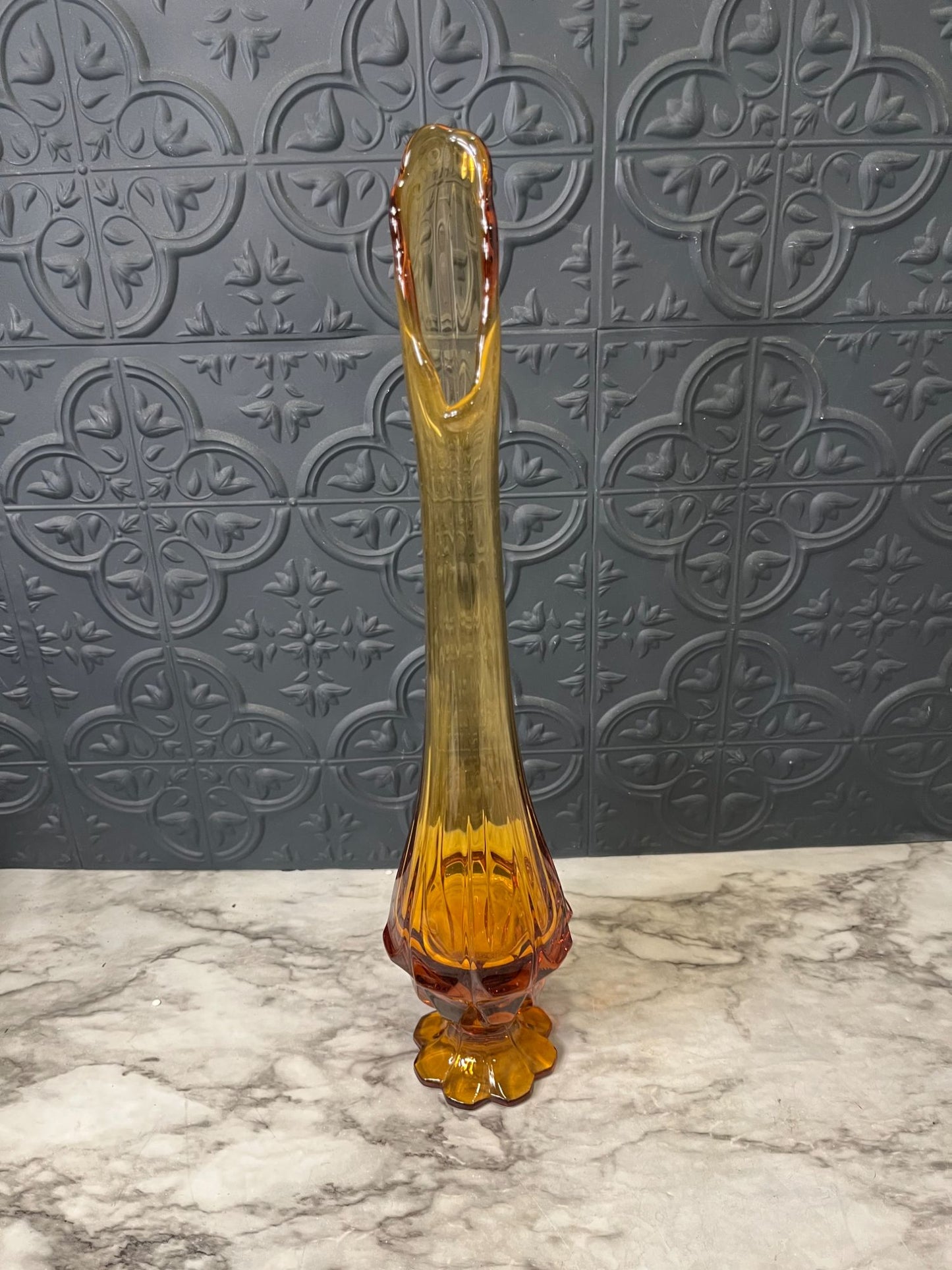Amber Fenton Swung Vase