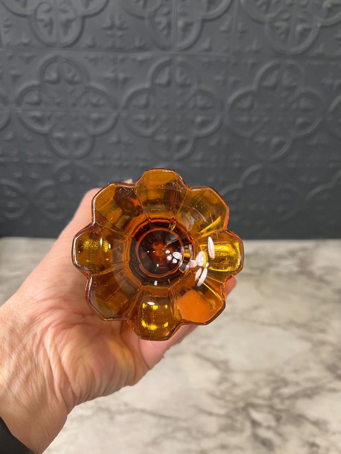 Amber Fenton Swung Vase