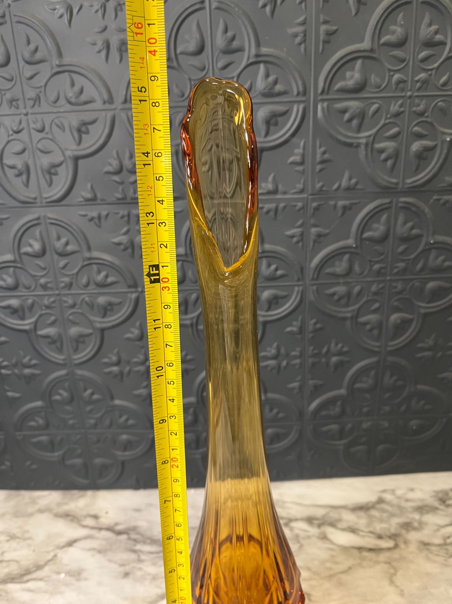 Amber Fenton Swung Vase