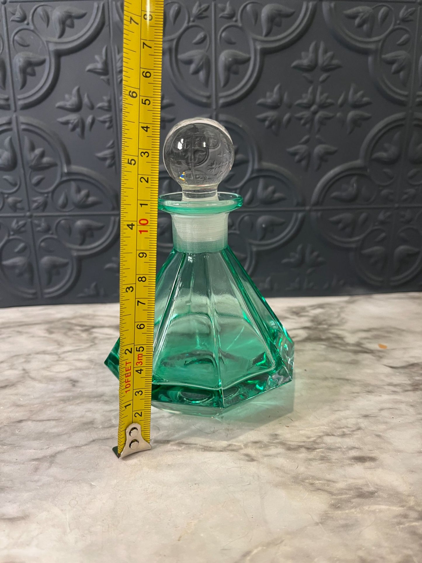 Italian Sea Green Crystal Perfume Bottle