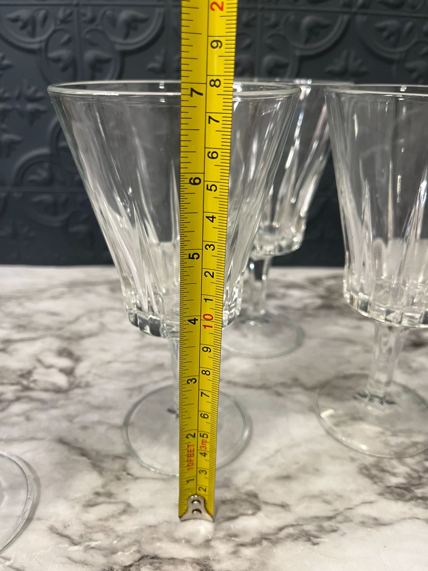 Italian Crystal Wine Goblets x 4