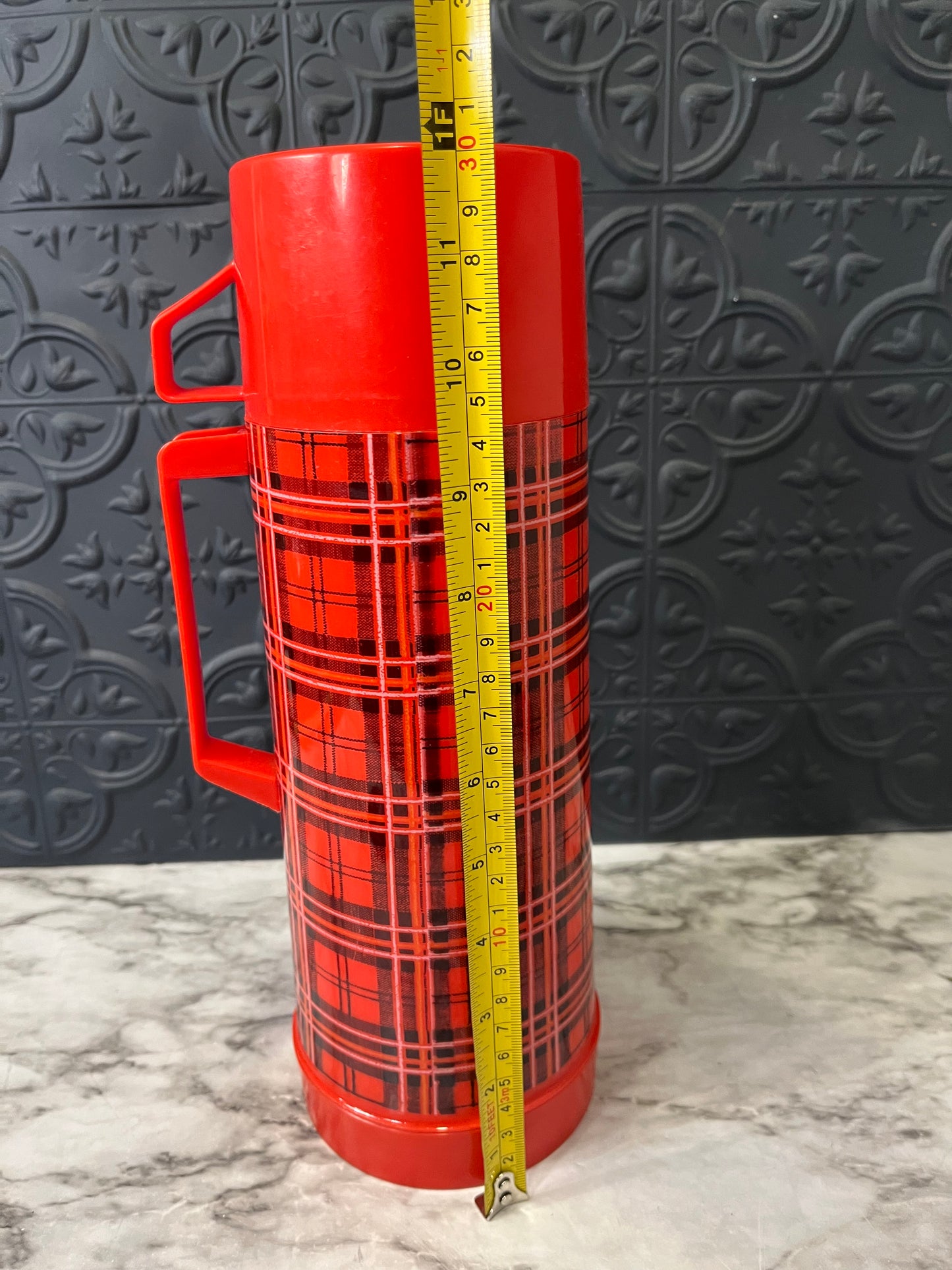 Red Tartan Aladdin thermos