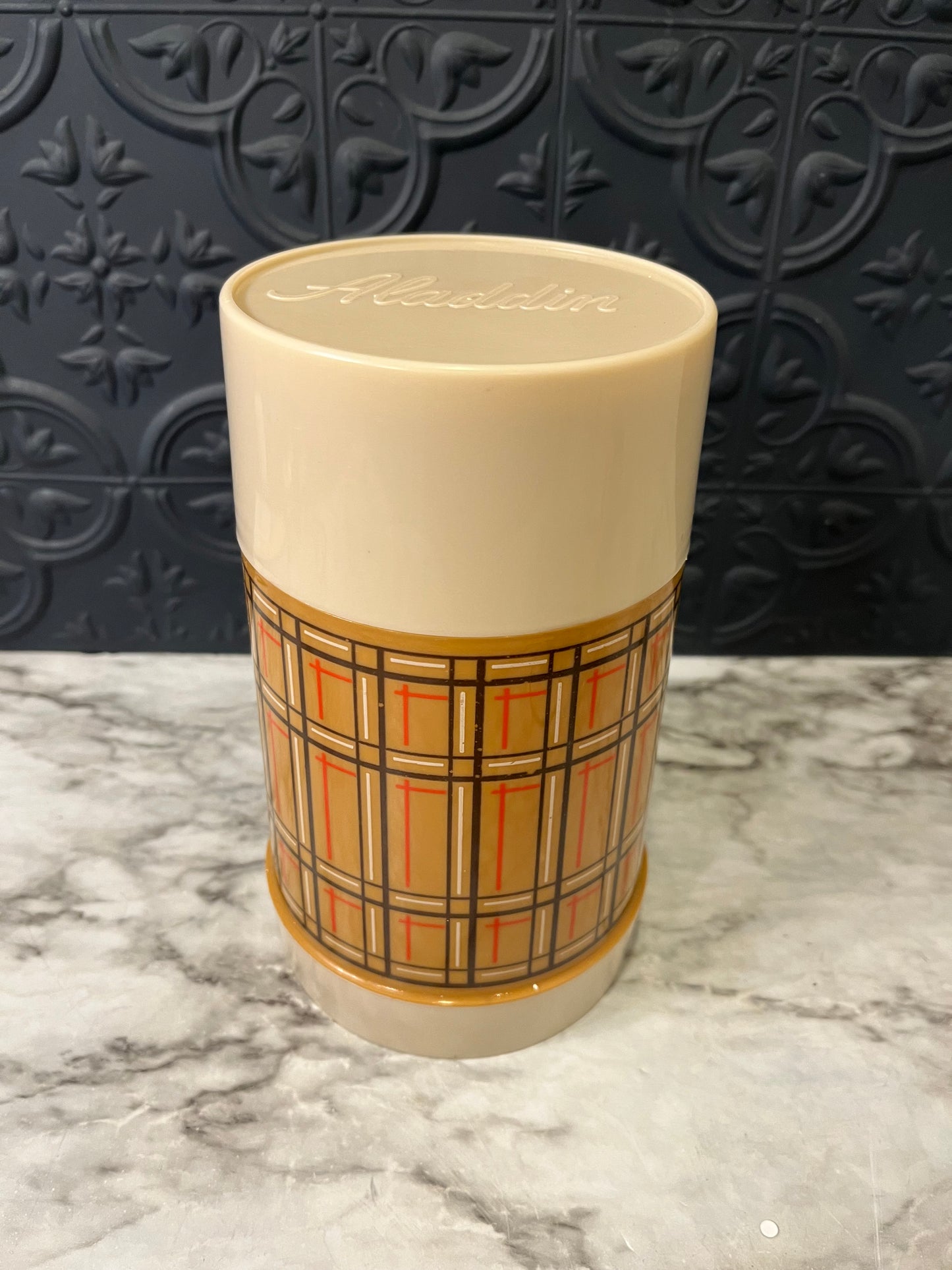 Aladdin Brown Plaid Thermos