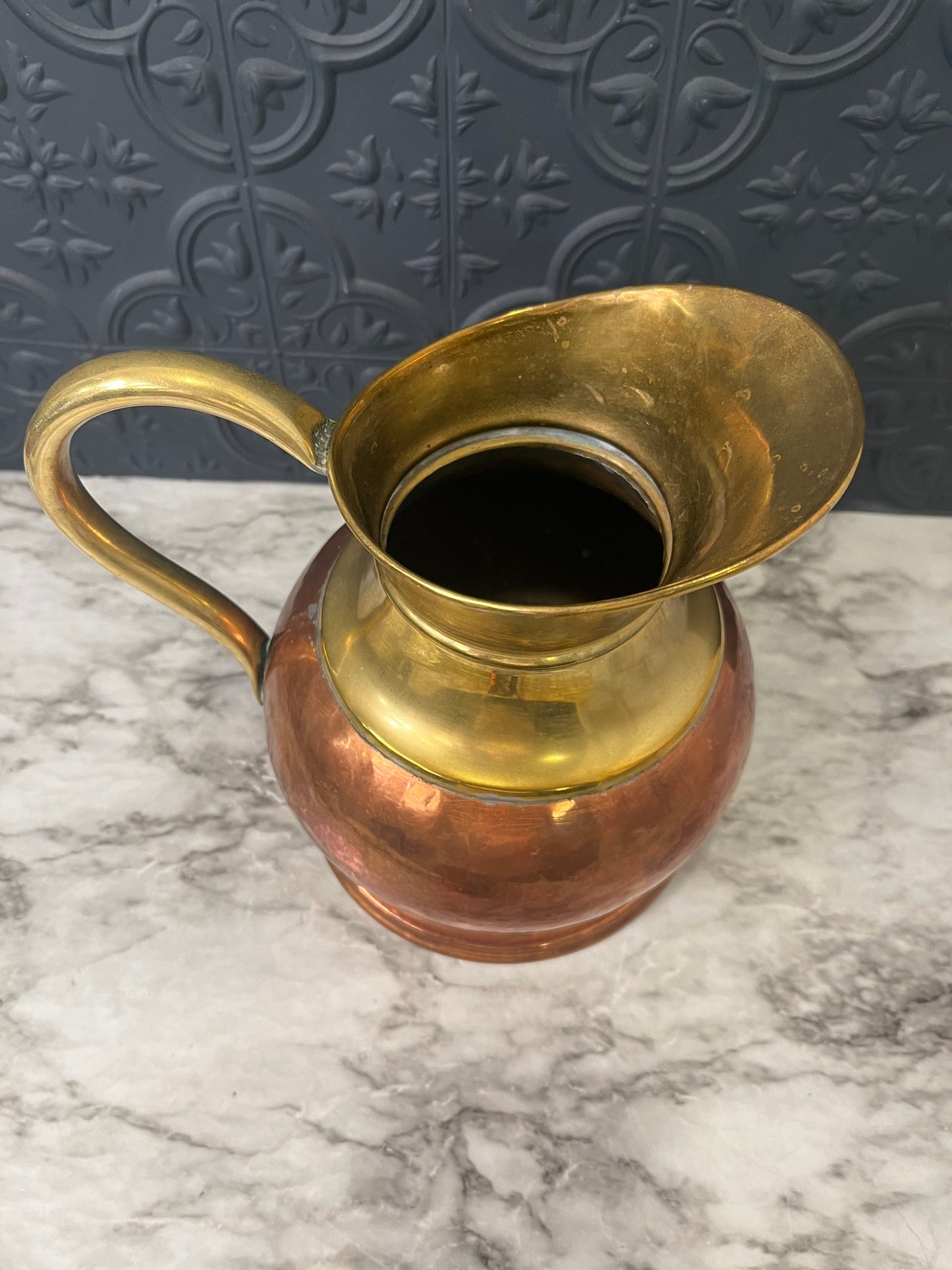 Brass and Copper Pitcher