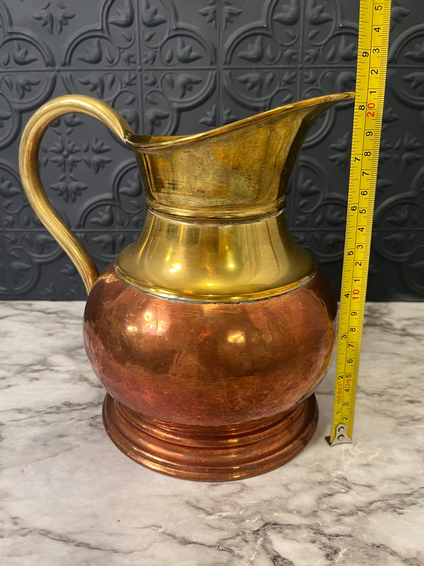 Brass and Copper Pitcher