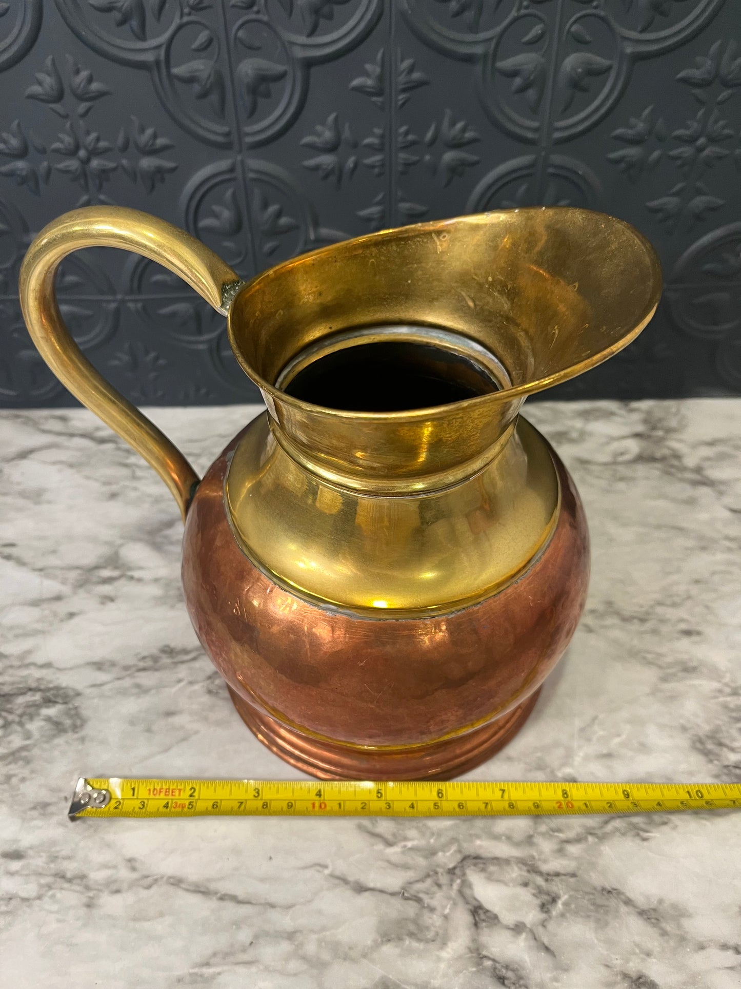 Brass and Copper Pitcher