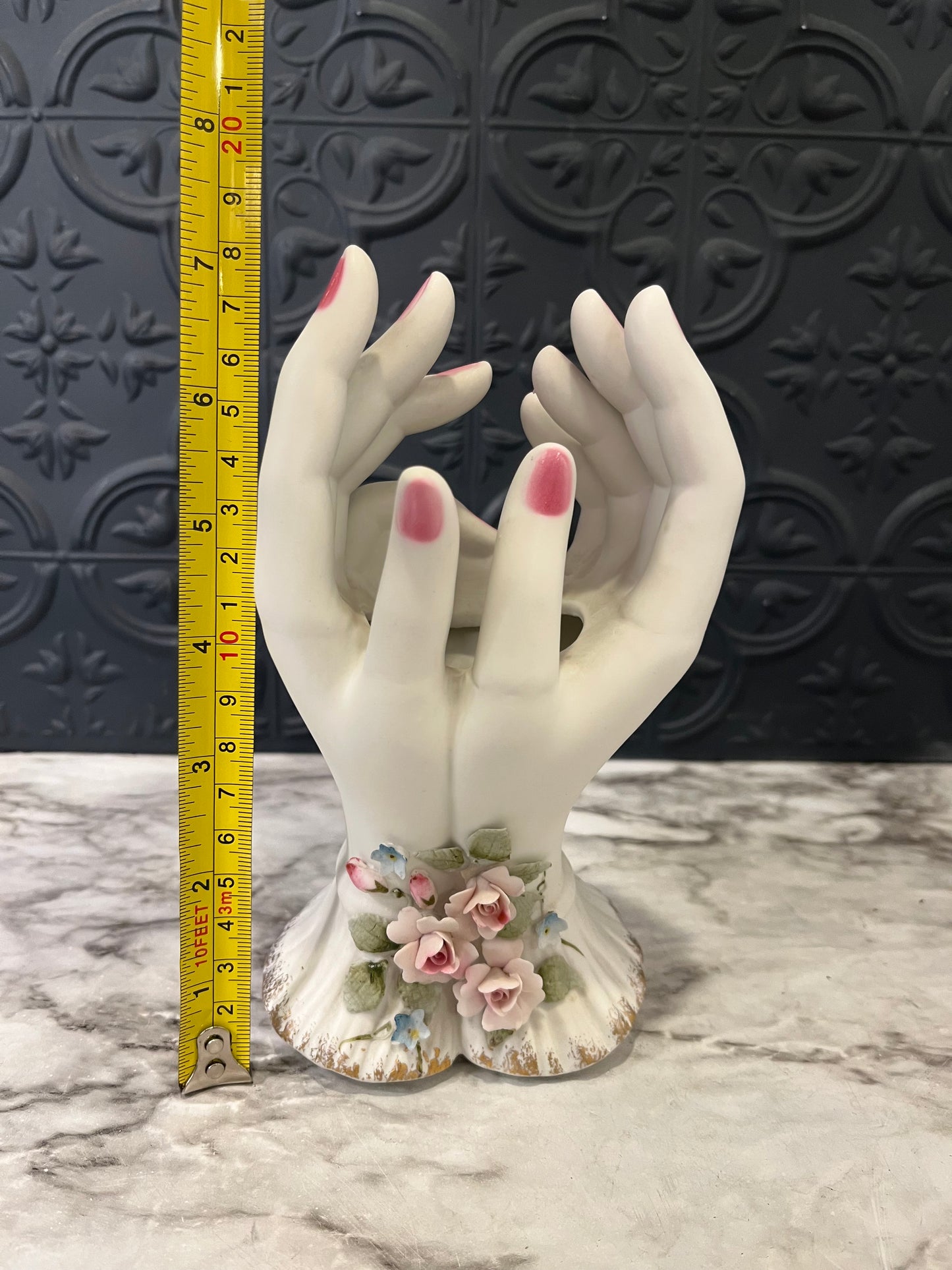 Porcelain hand vase