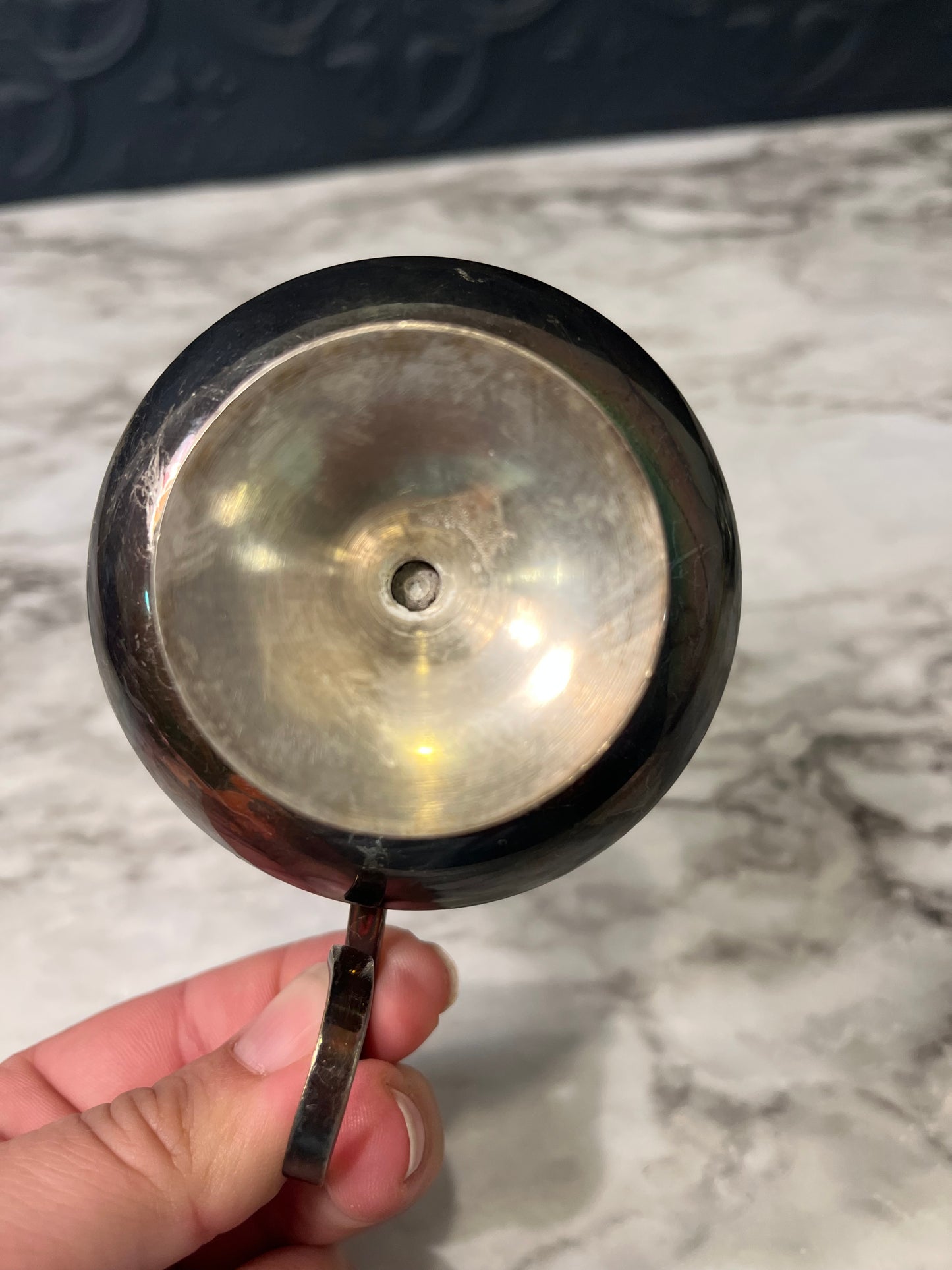 Silver Plate Chamber Candle Stick Round