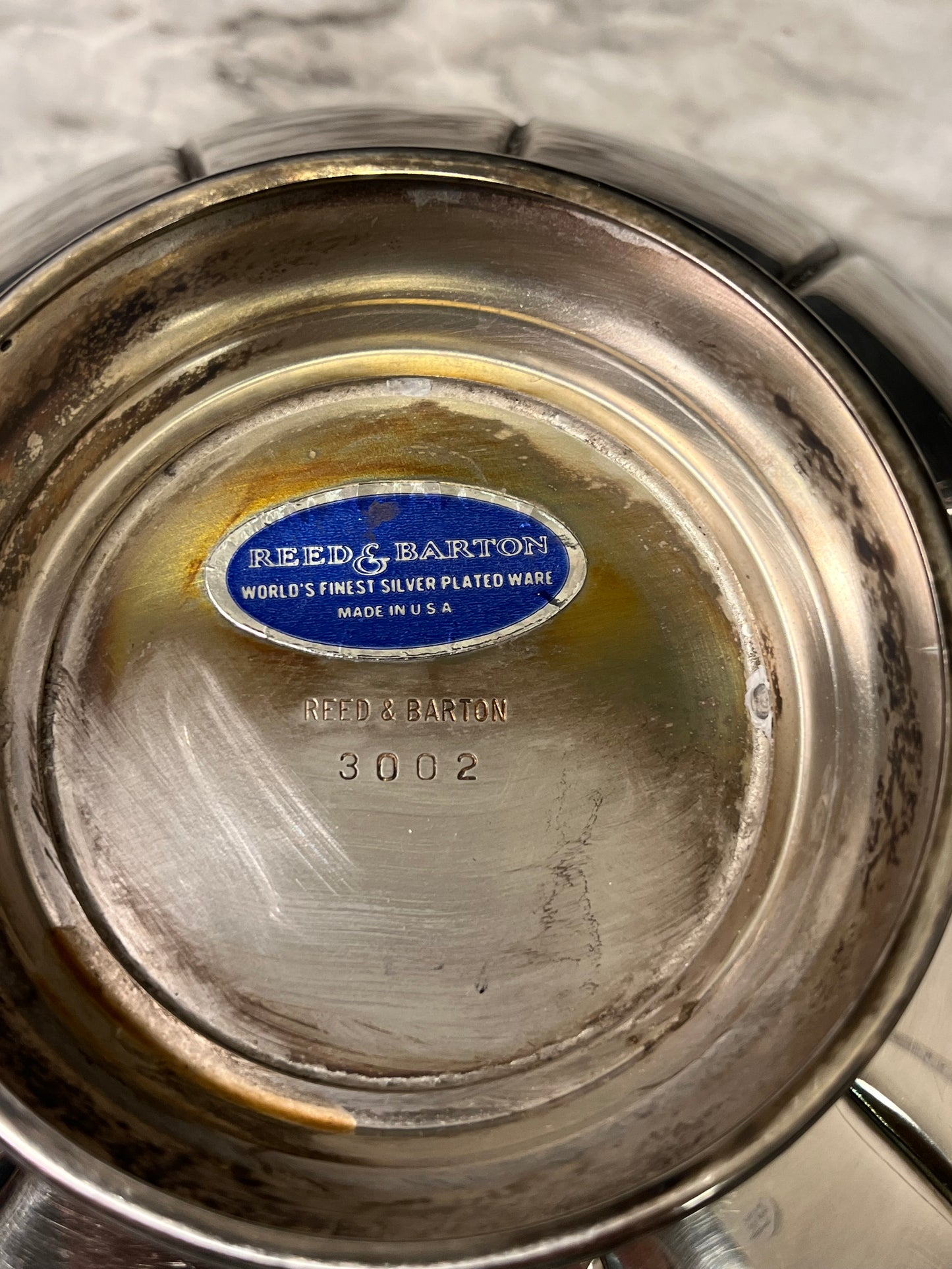 Reed and Barton Silver Plate Lotus with Flower Frog
