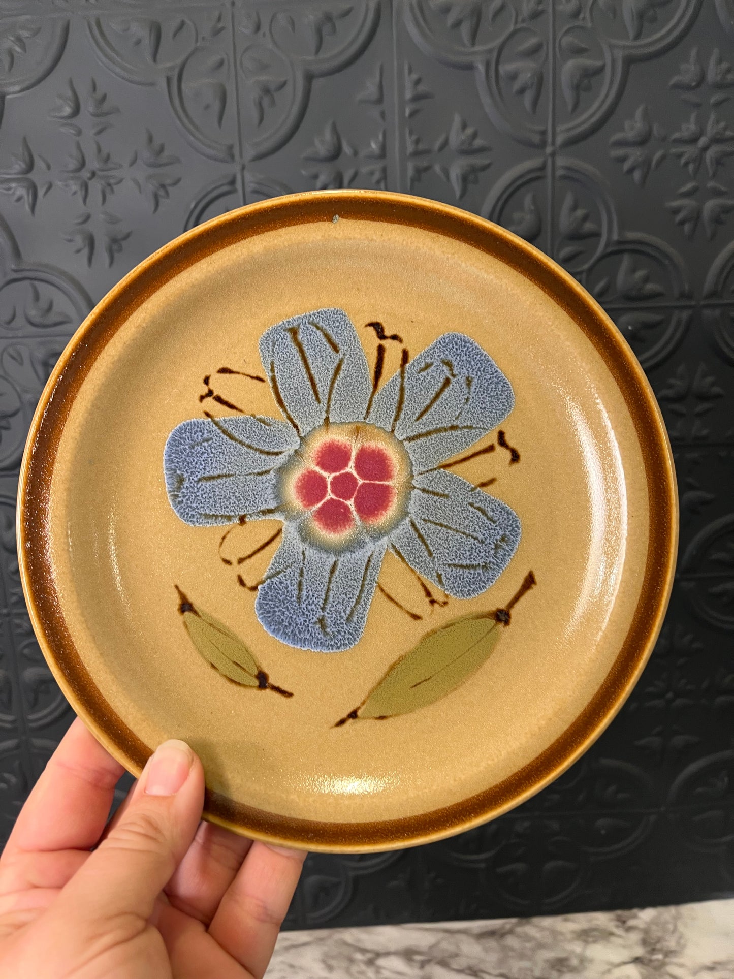 Hearth Side Rose of Sharon Stoneware Plates x 5