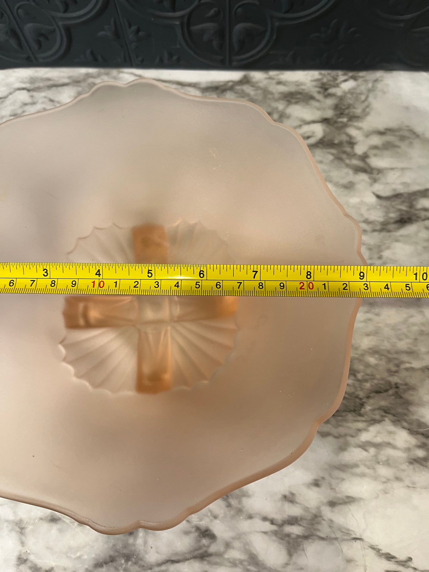 Pink Frosted Glass Bowl
