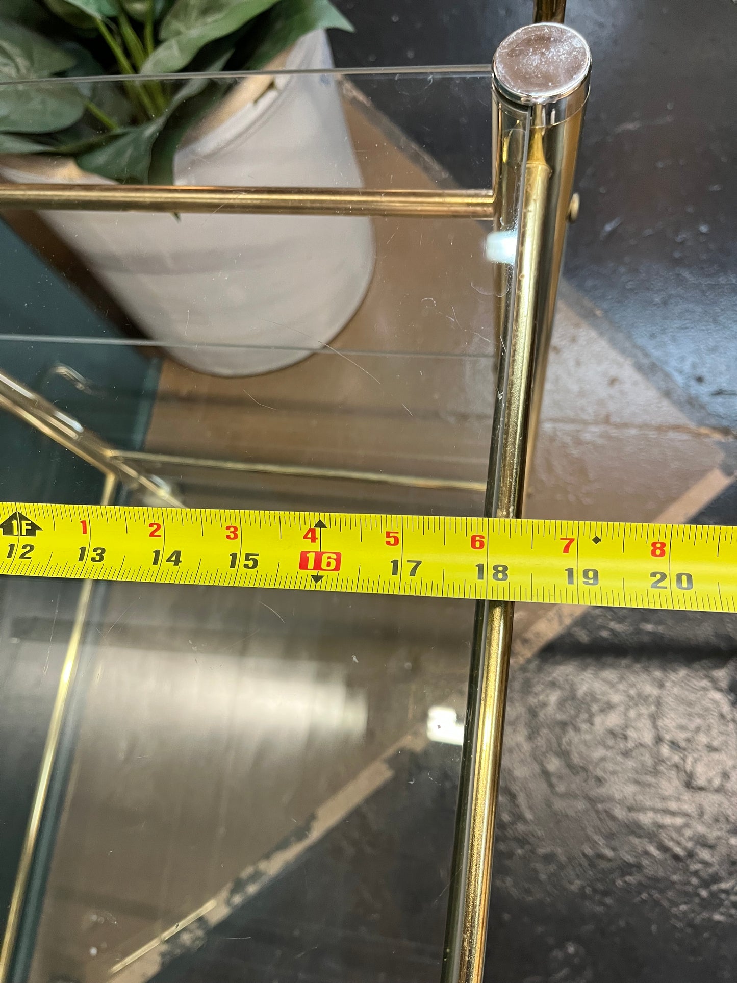 Brass and Glass Bar Cart