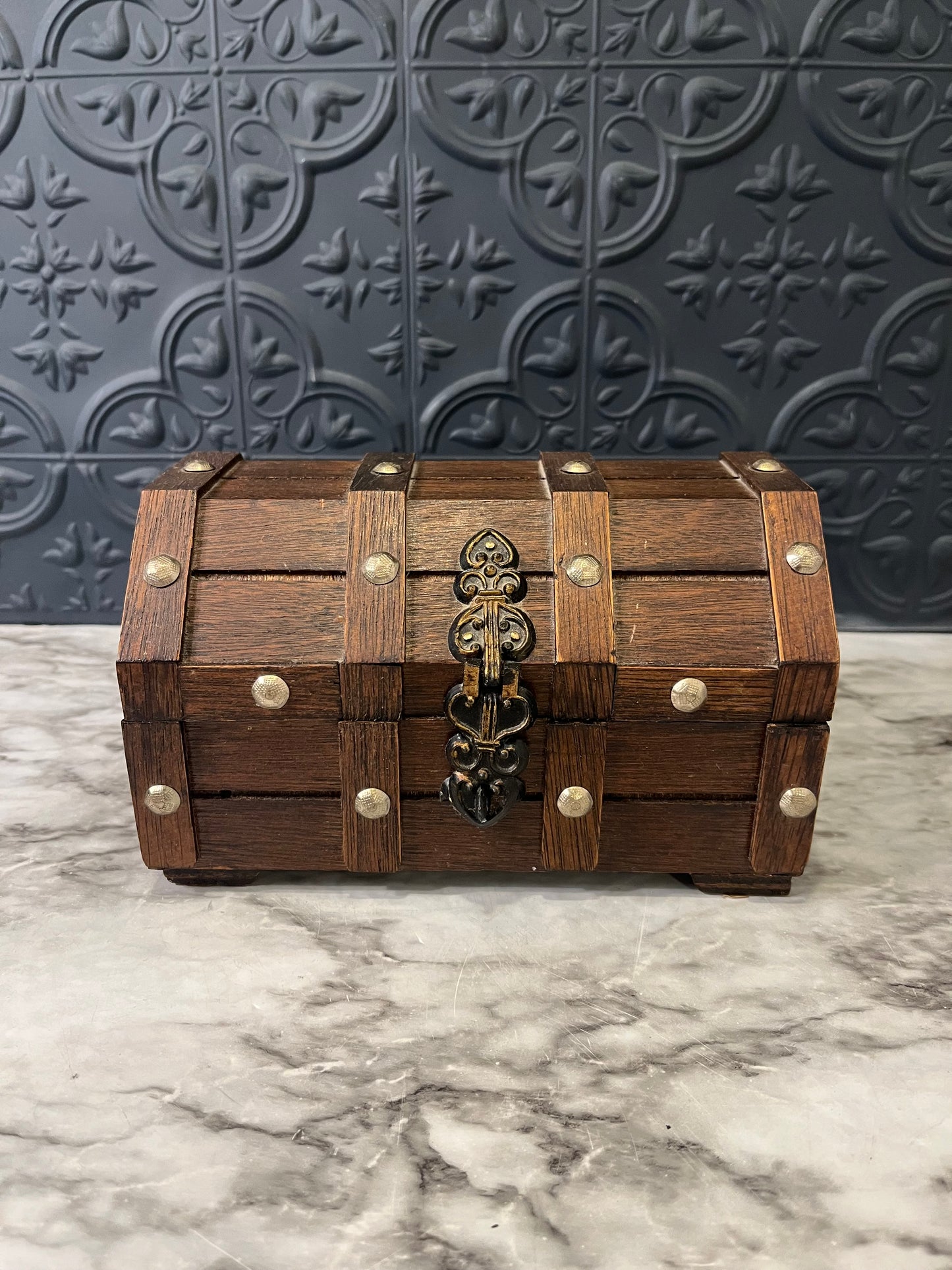 Wooden Pirate Ship Jewelry Box