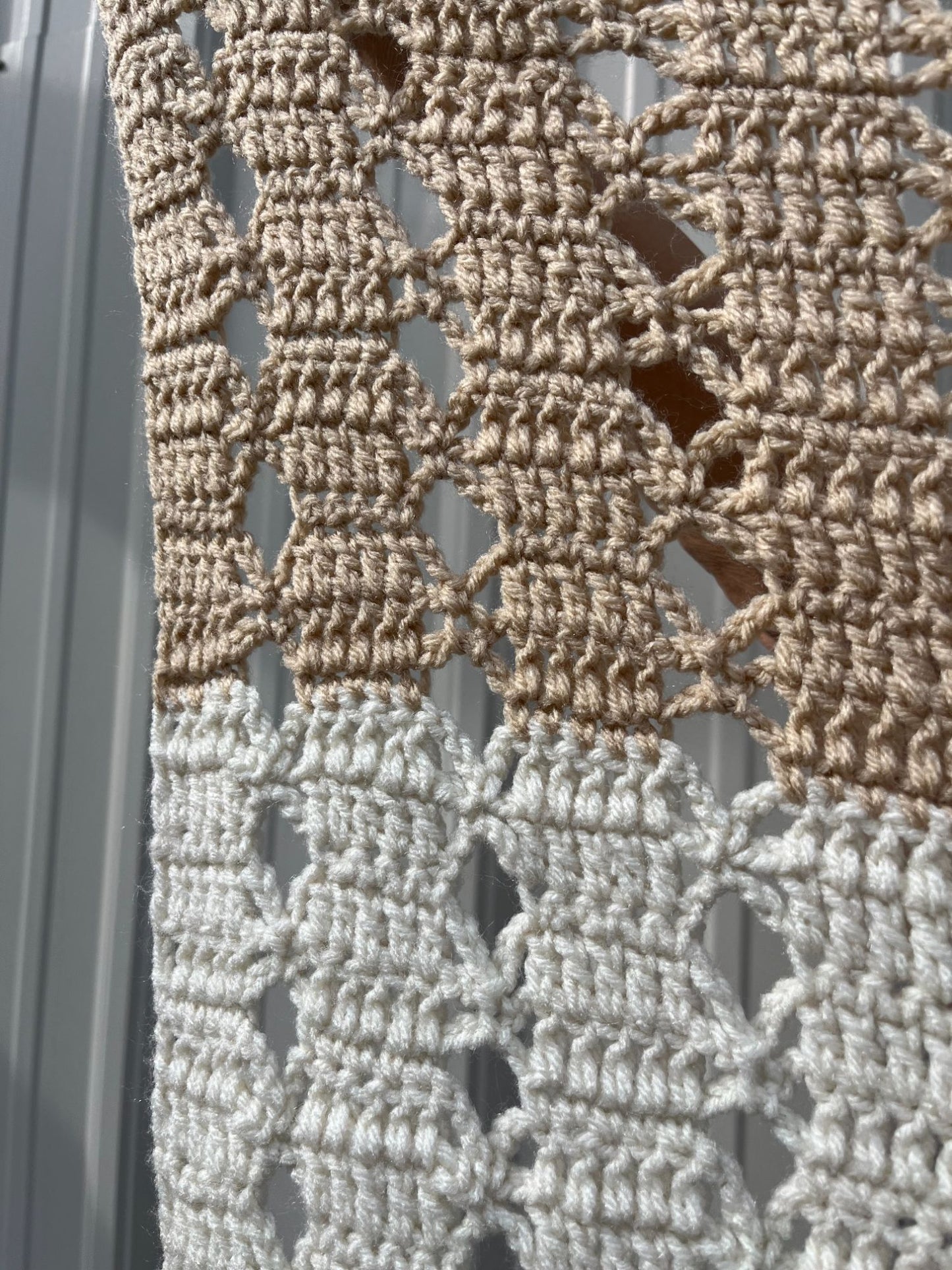 Cream and Tan Afghan