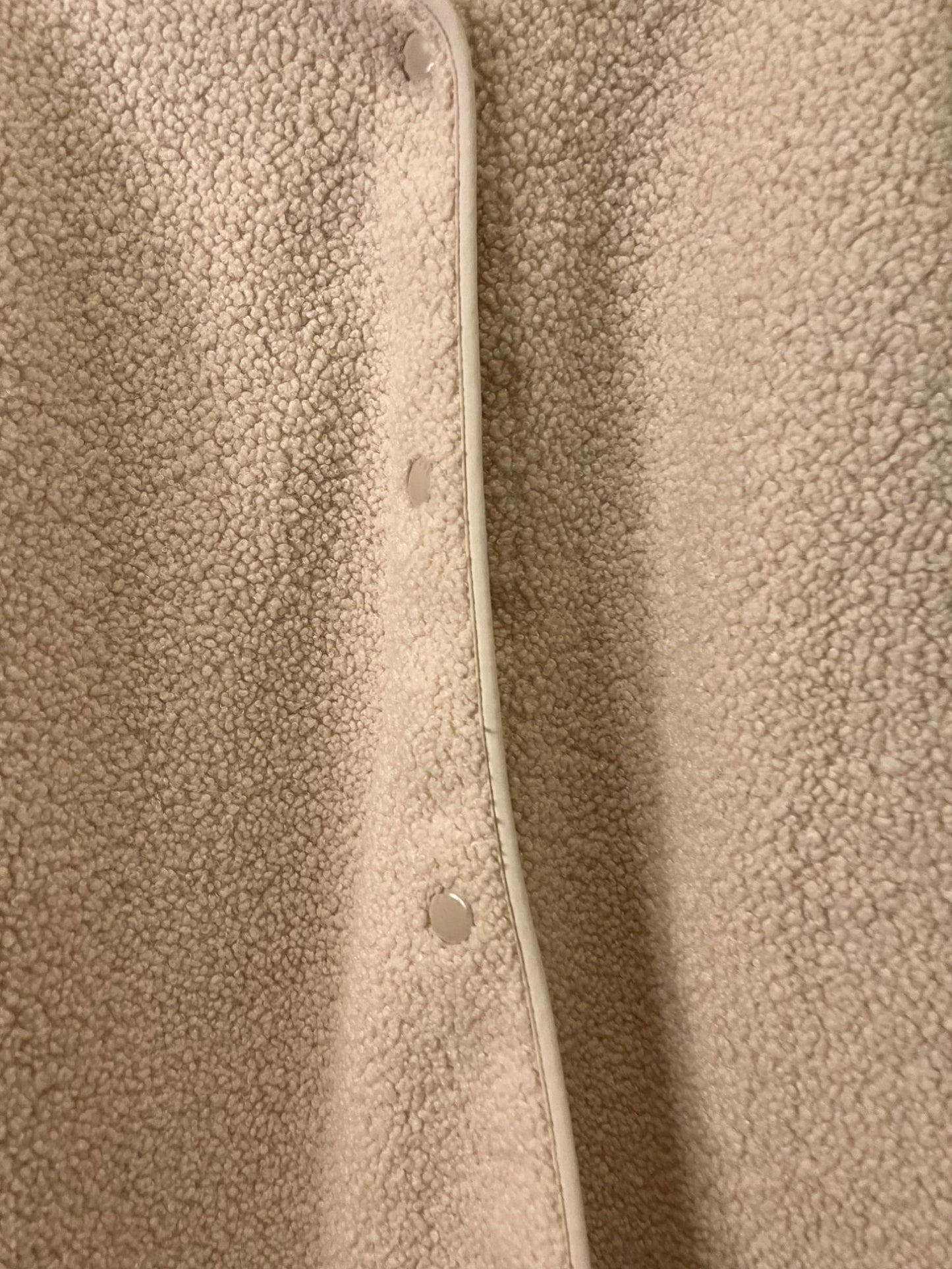 Old Navy Womens Button-Up Sherpa Jacket Large Beige Cozy Fleece