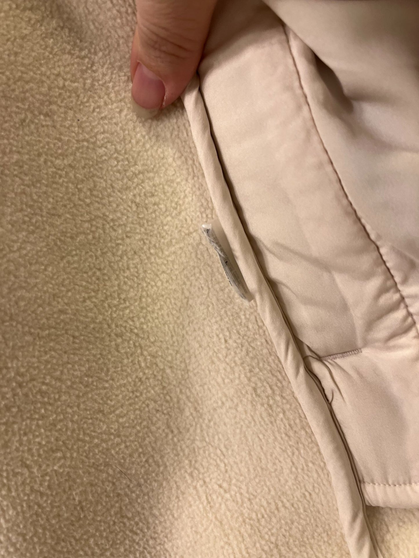 Old Navy Womens Button-Up Sherpa Jacket Large Beige Cozy Fleece