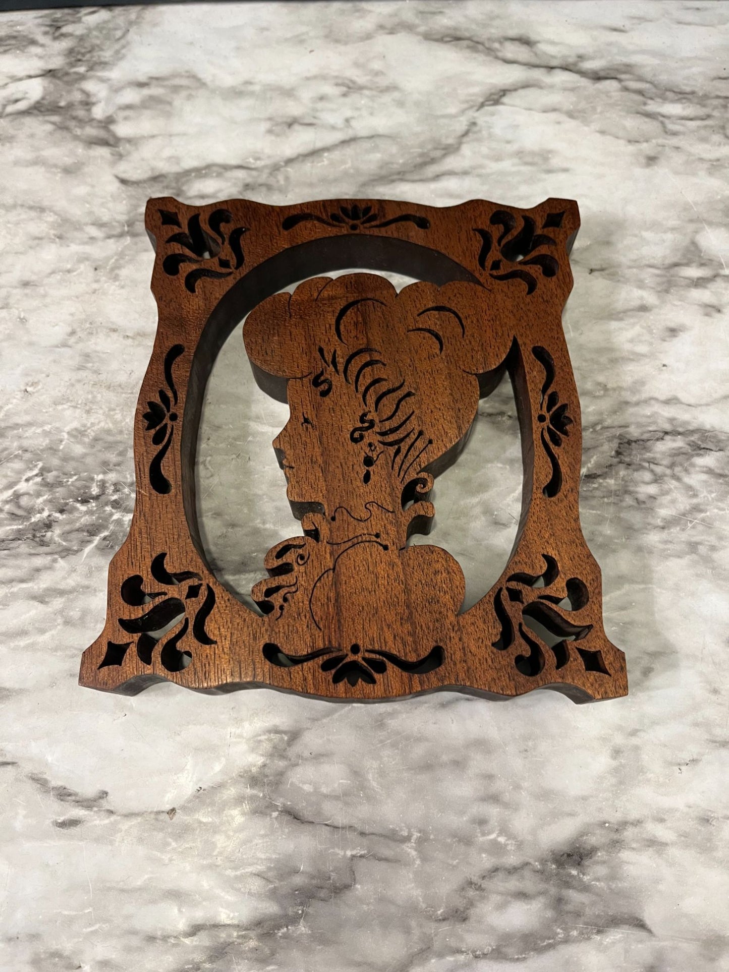 Laser Cut Woman on Wood