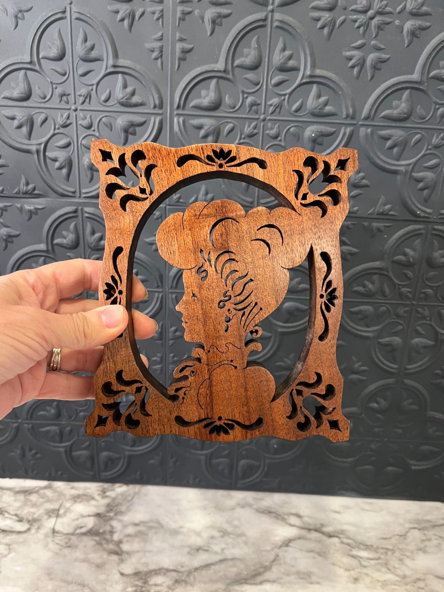 Laser Cut Woman on Wood
