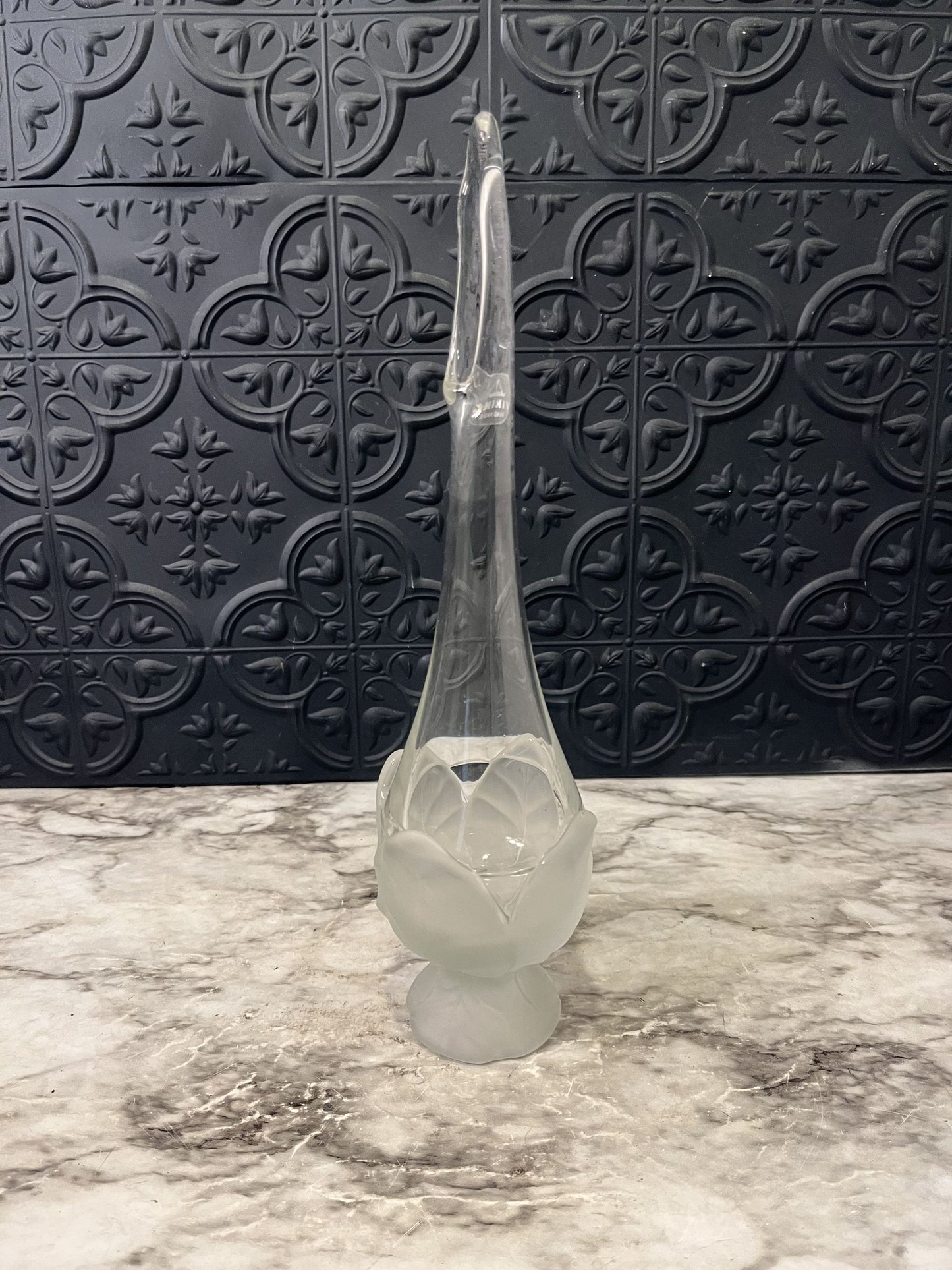 Viking Frosted Cabbage Bud Vase