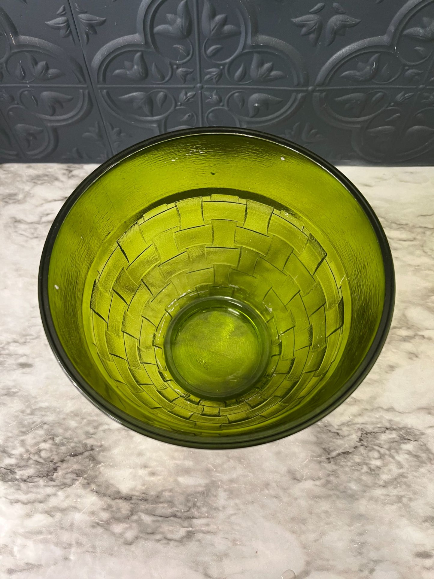 Anchor Hocking Green Ice Bucket Bowl
