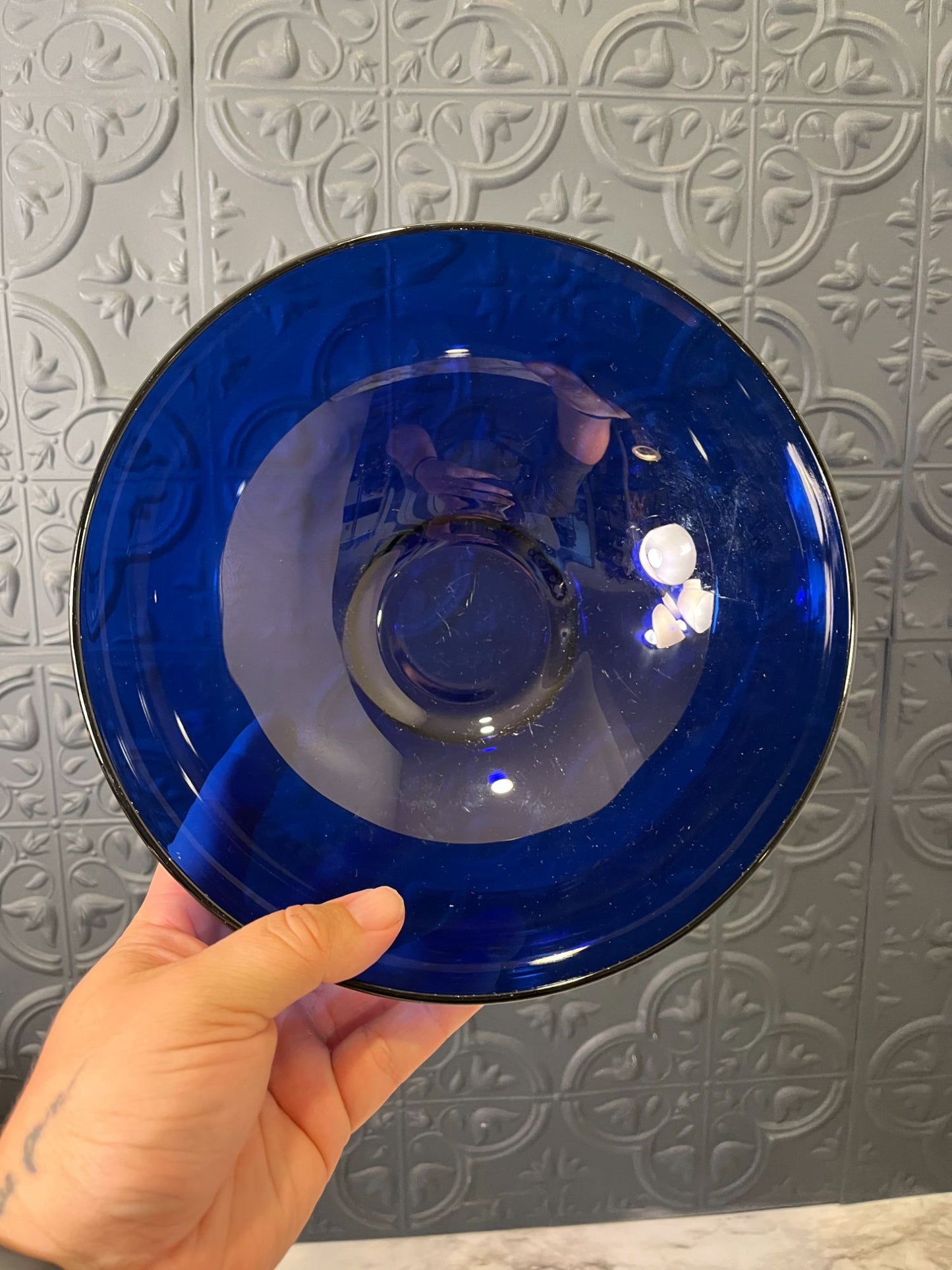 Cobalt Blue Glass Bowl Small