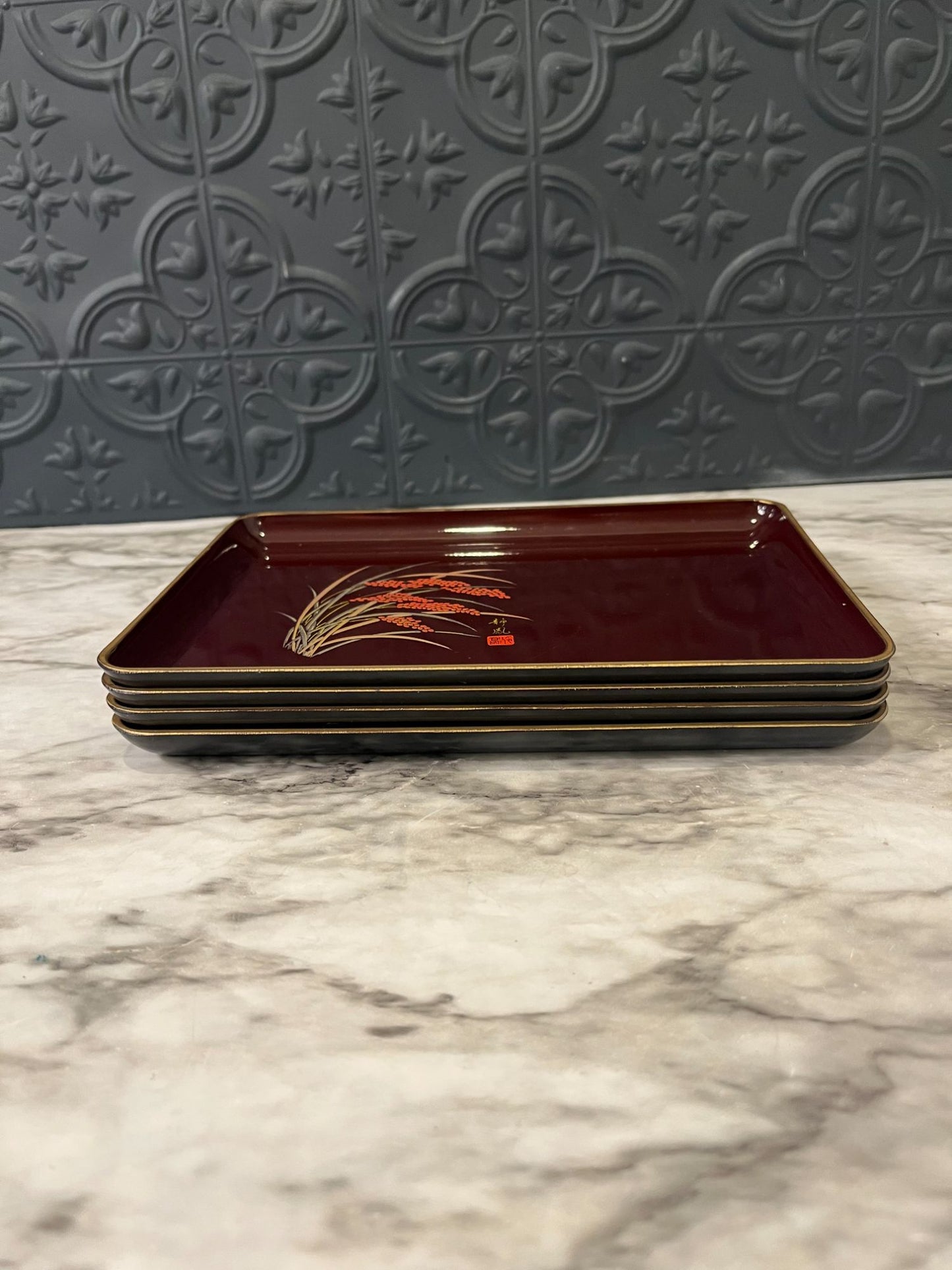 Japanese Inspired Snack Trays x 4