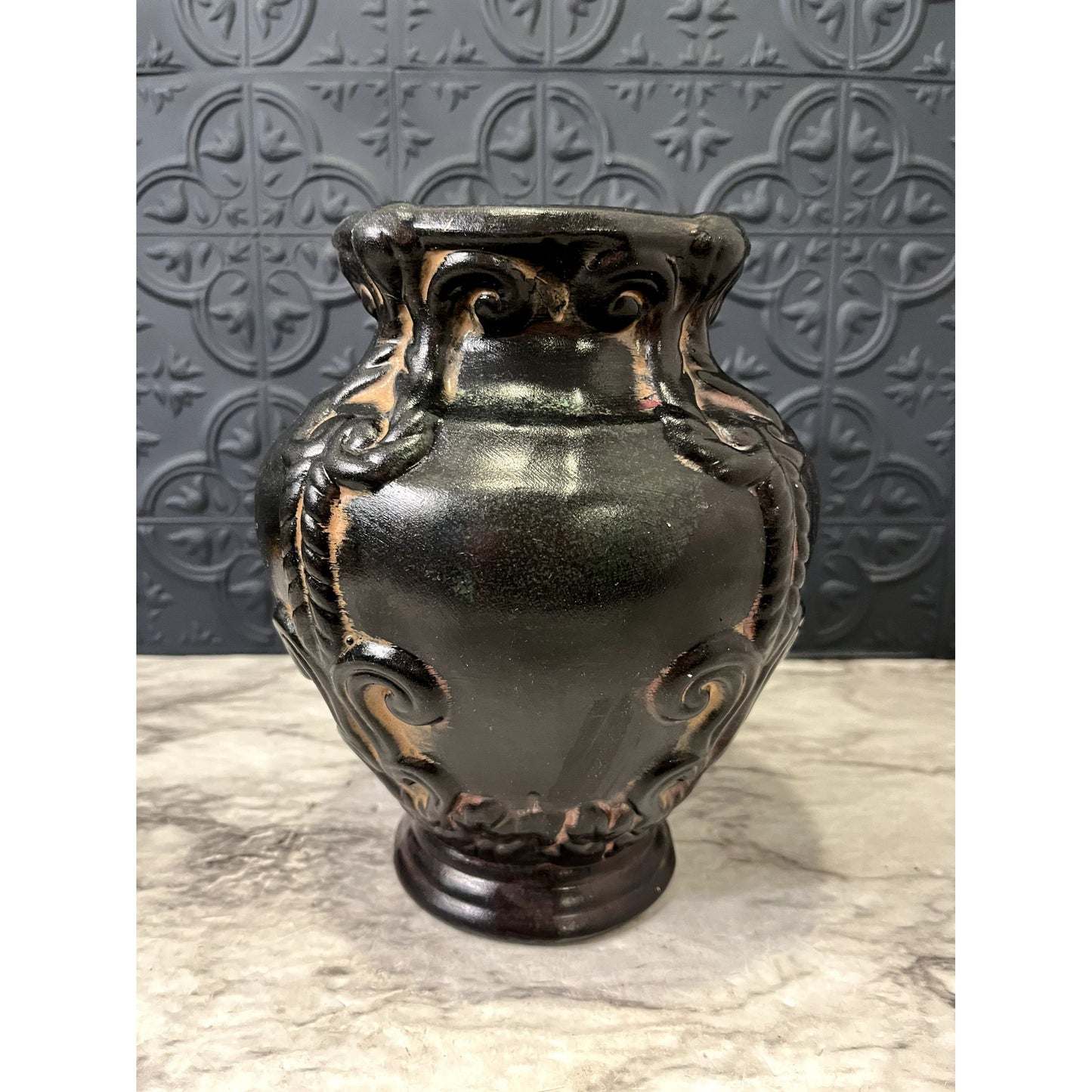 Black and Brown Detailed Vase