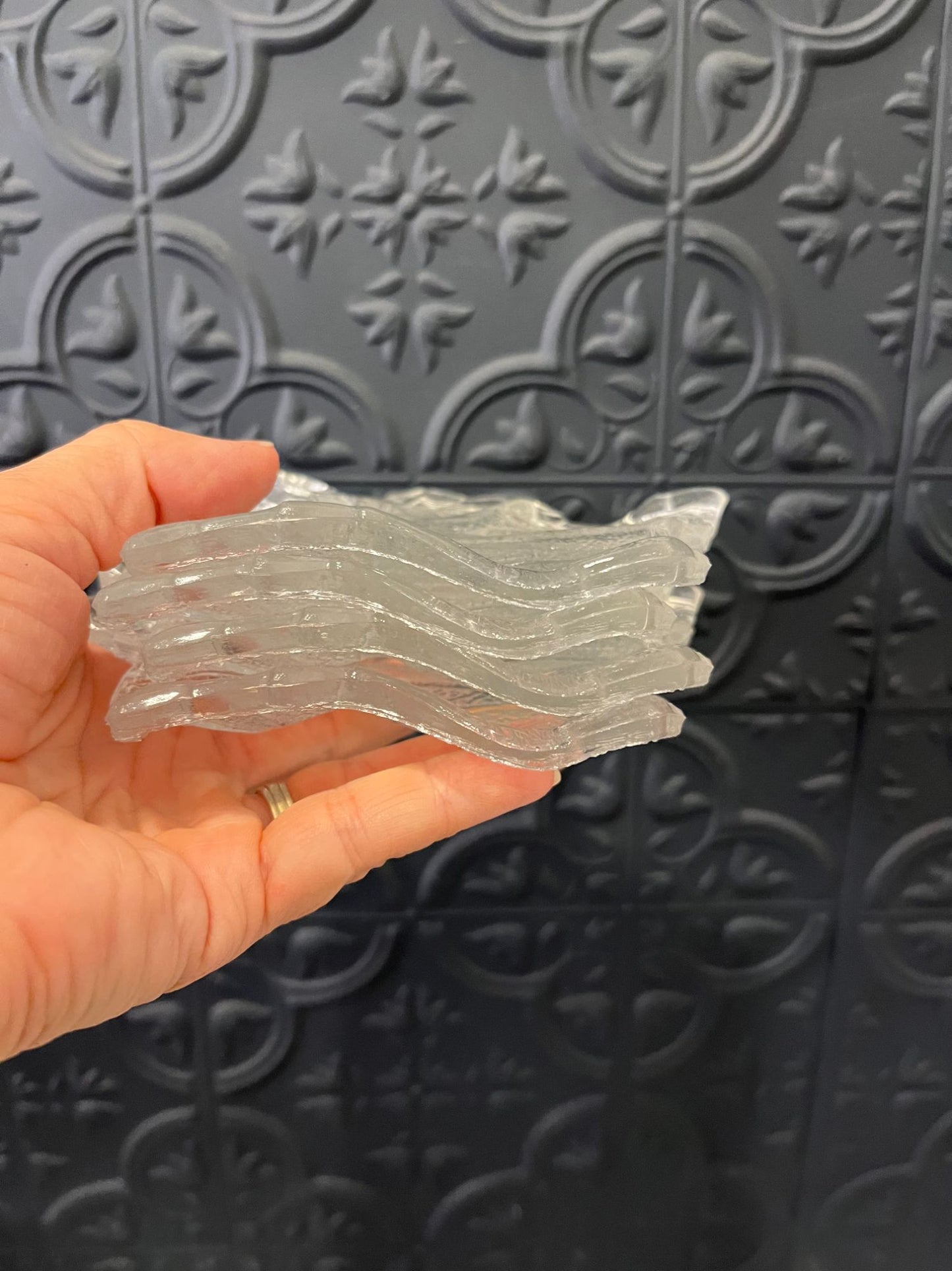 Glass Leaf Appetizer Dishes Set of 4