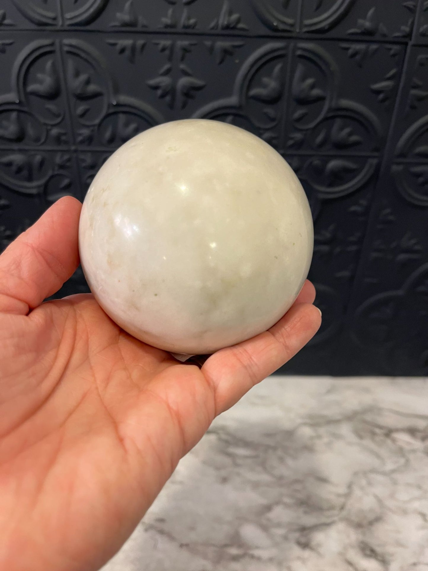 Stone Ball With cream and tan