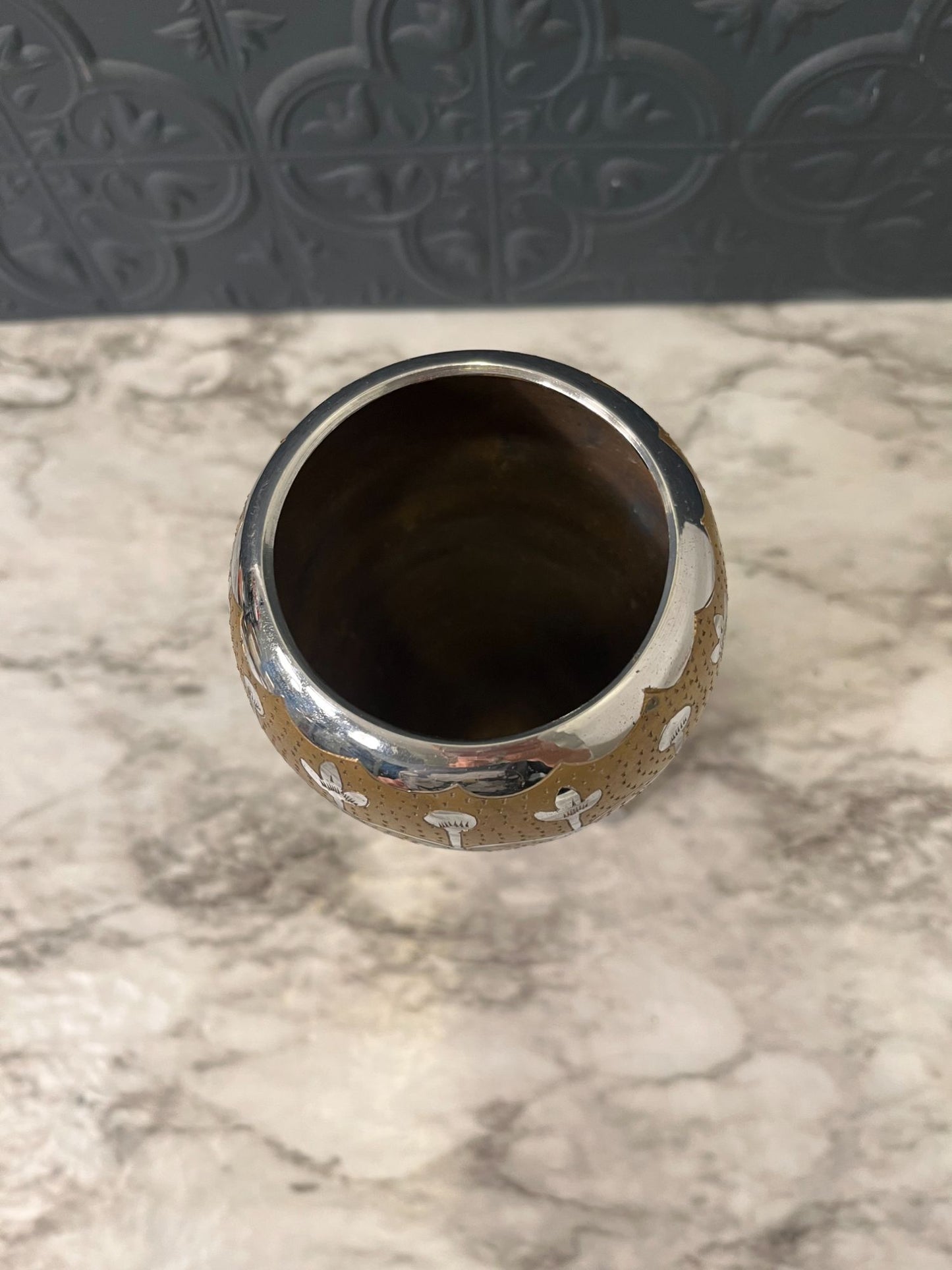 Silver and Brass Rocket Vase