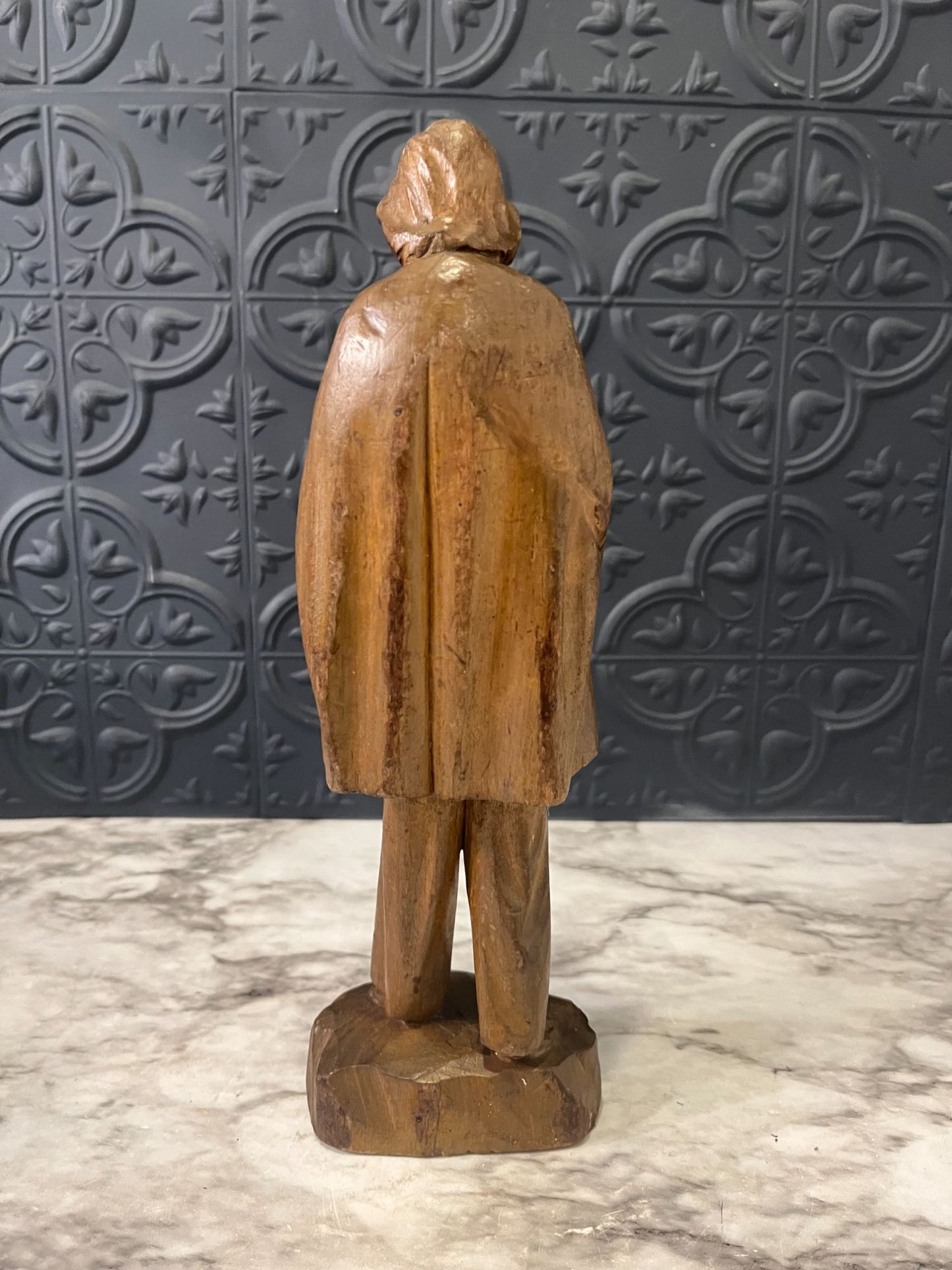 Asian Man Wood Sculpture