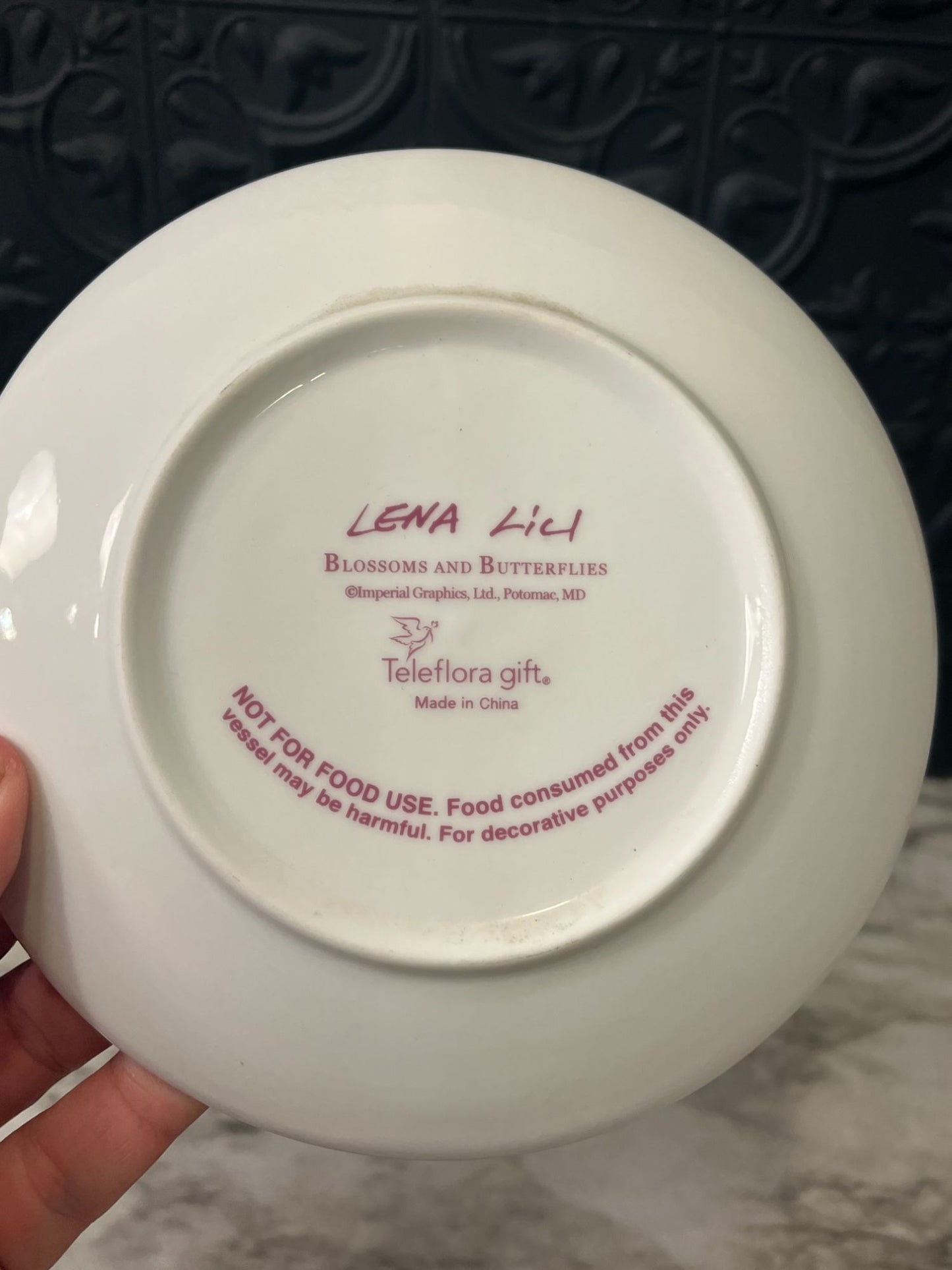 Purple Butterfly Lena Liu Plate