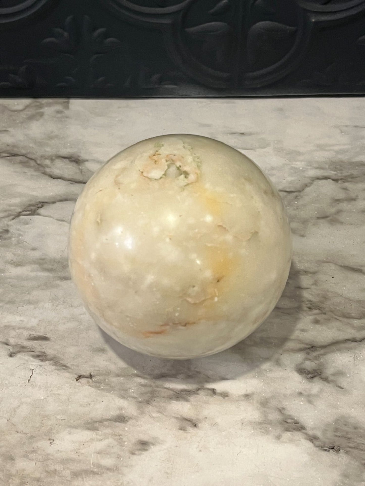 Stone Ball With cream and tan