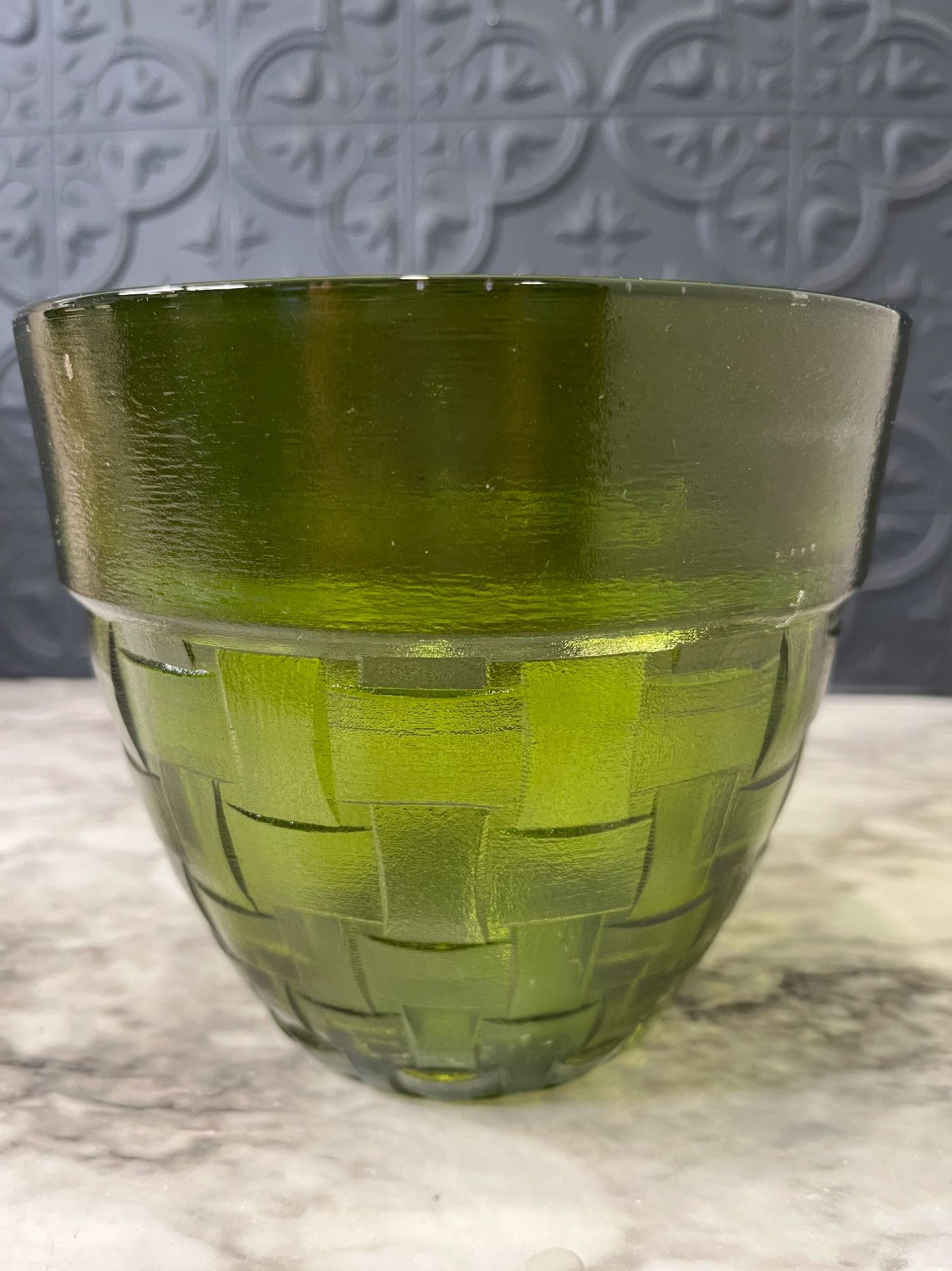 Anchor Hocking Green Ice Bucket Bowl