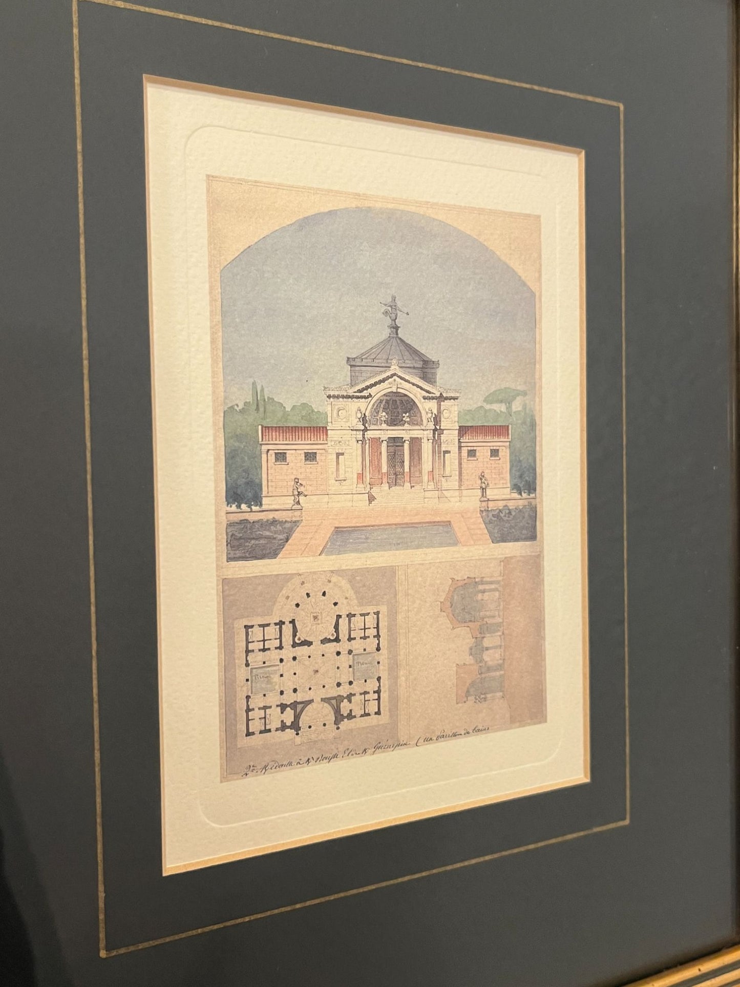 Architectural Drawing of Building With Tin Roof