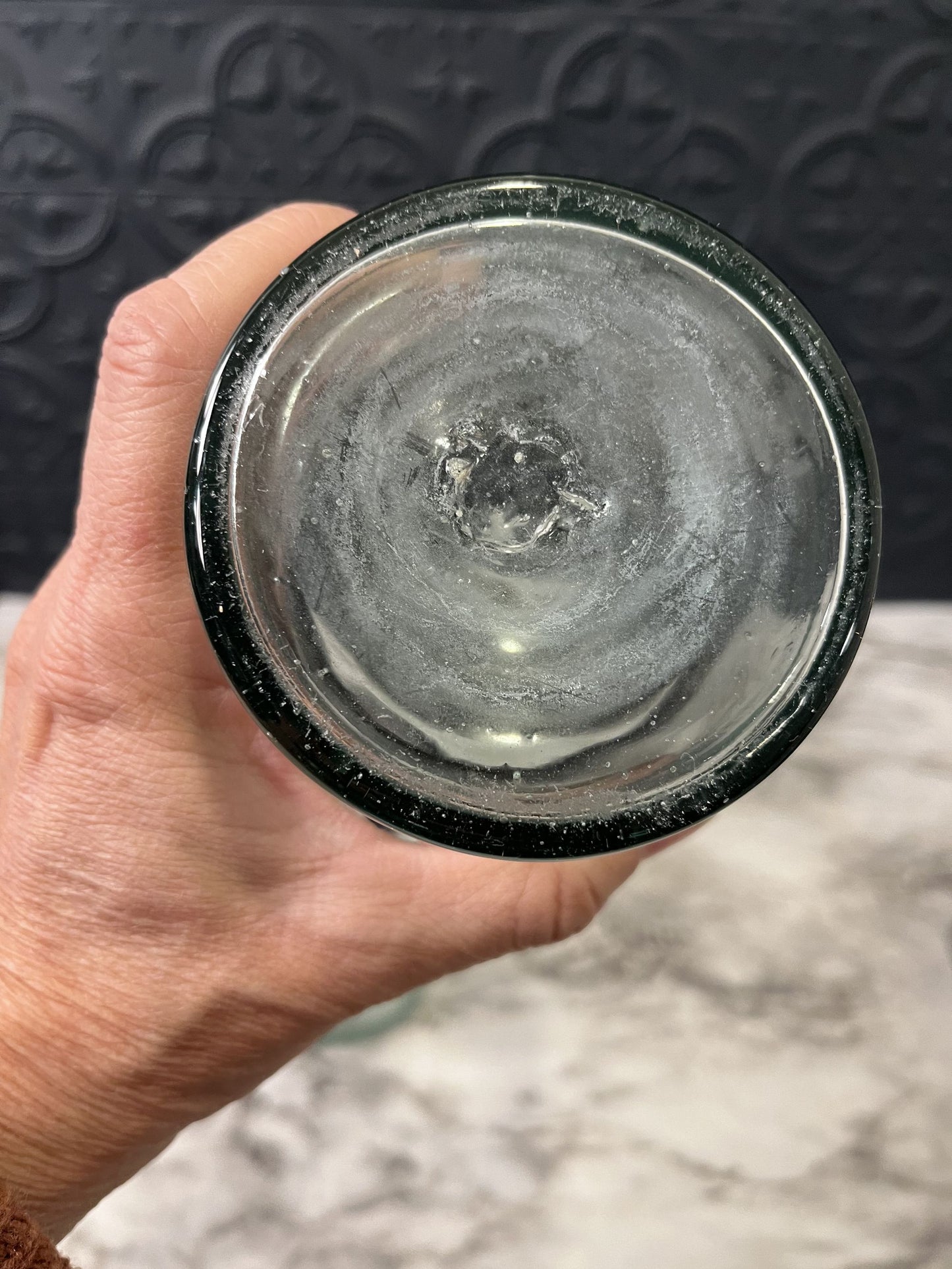 Hand Blown Brown Rim Glasses Set of 4