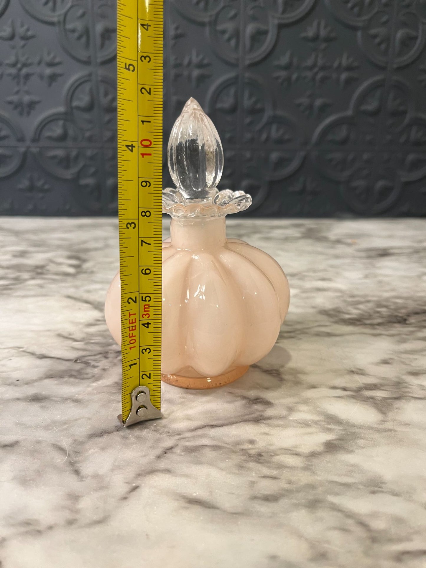 Fenton Pink Overlay Perfume Bottle