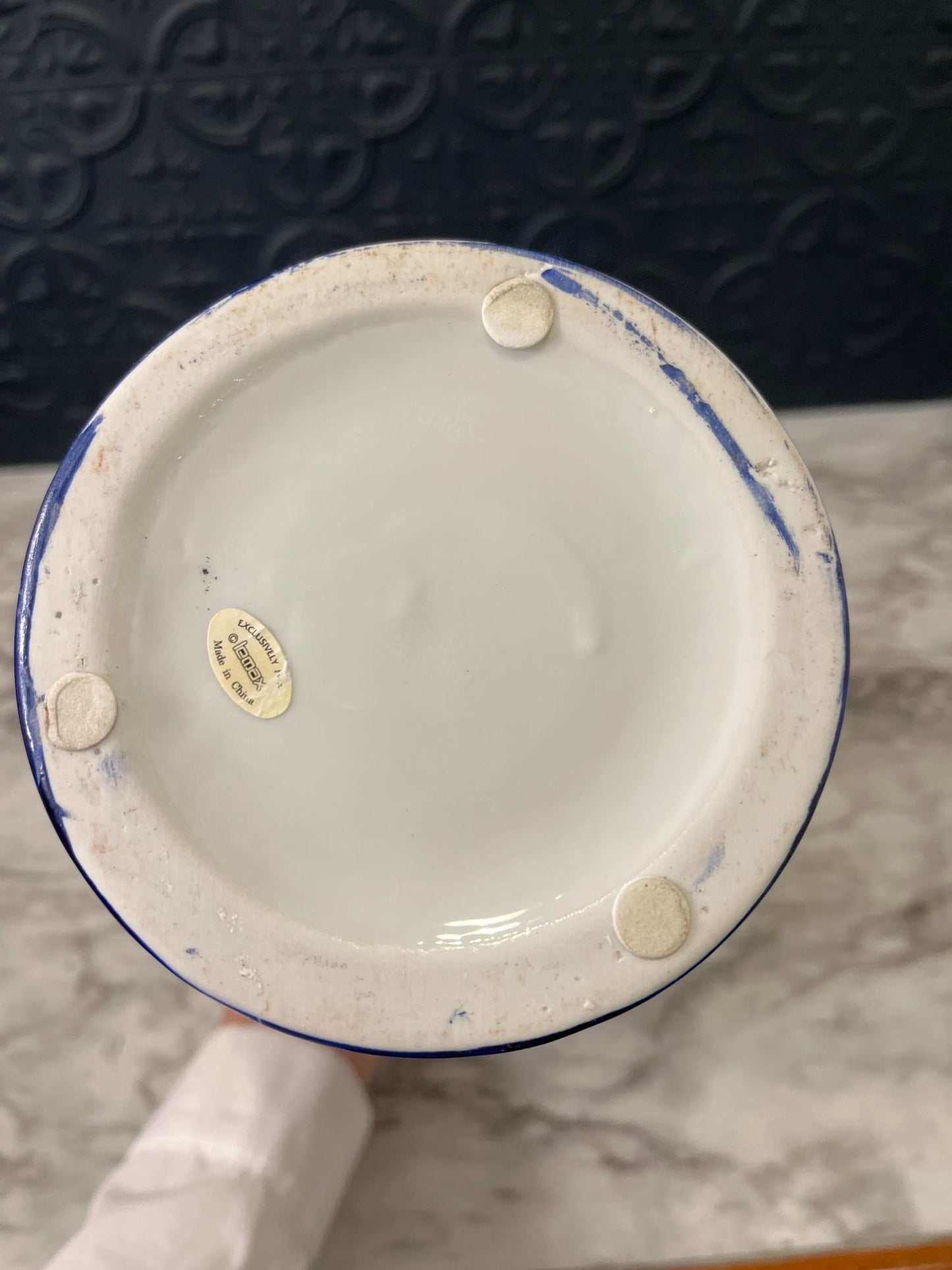 Blue and Gold Lemax Vase