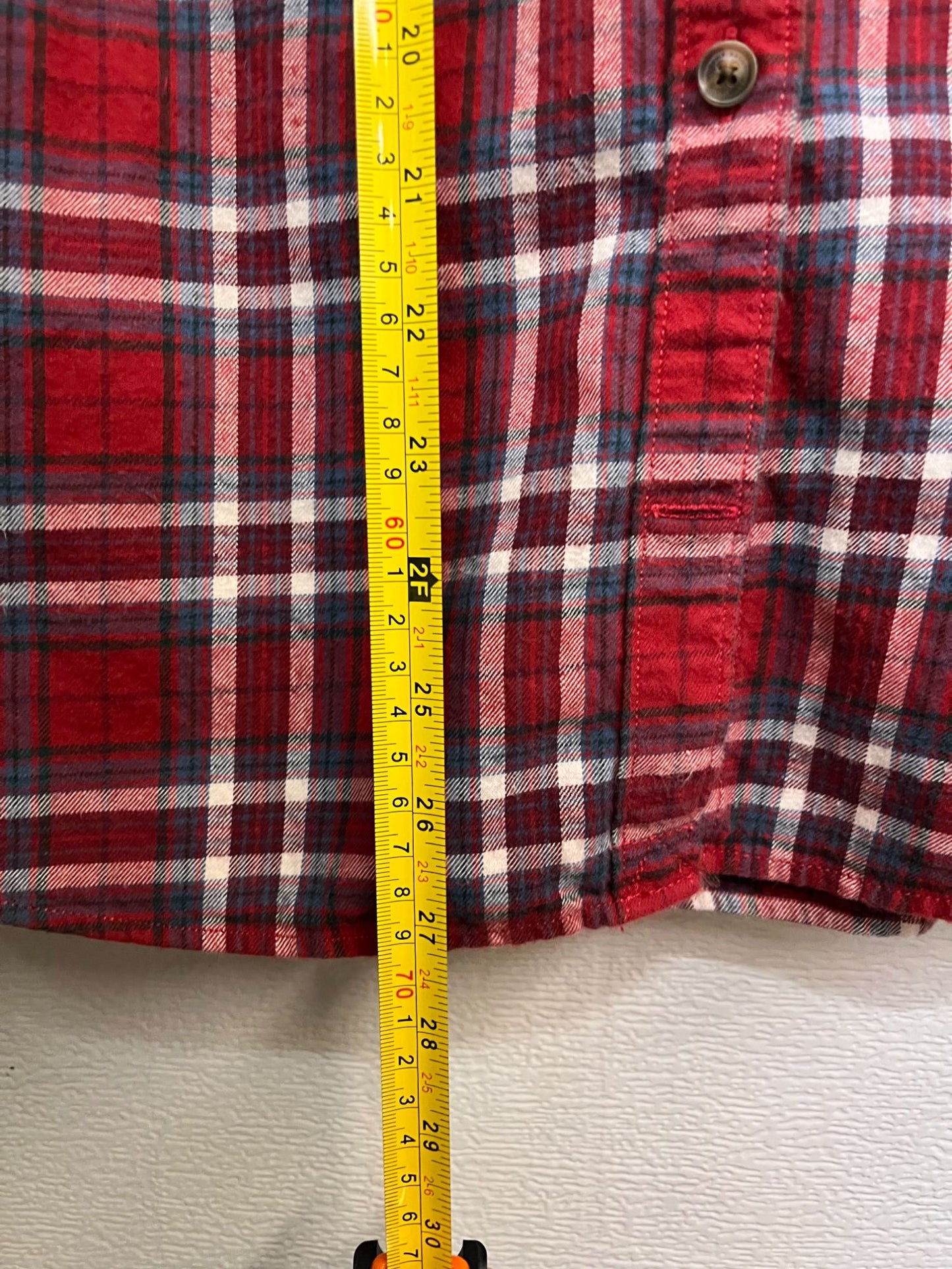 Eddie Bauer Womens Red Plaid Flannel Shirt XL