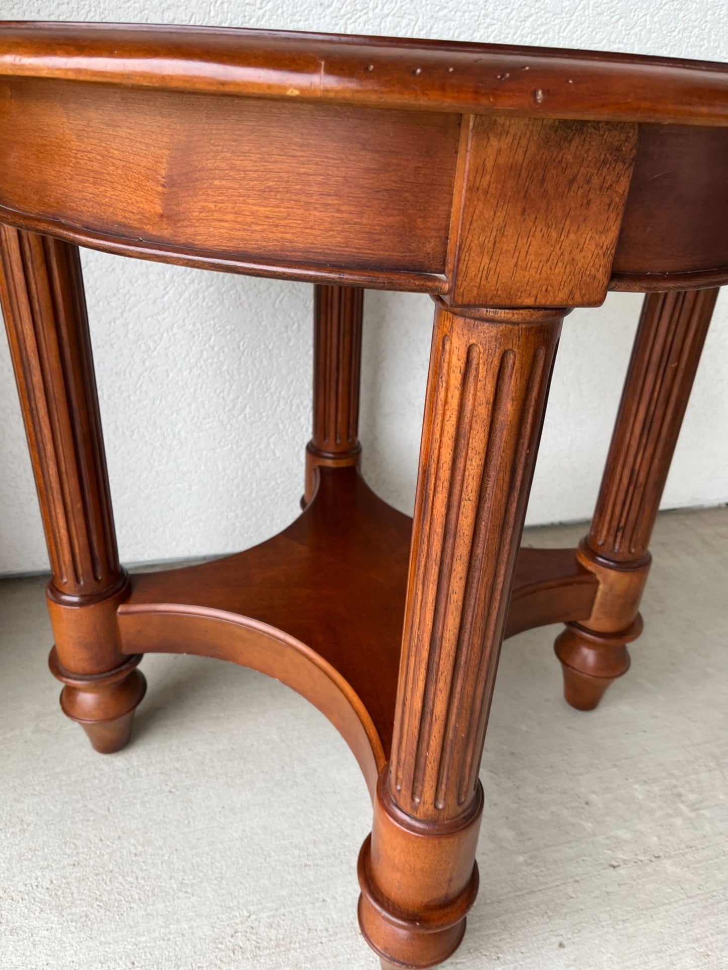Round Wood Table With Black Center