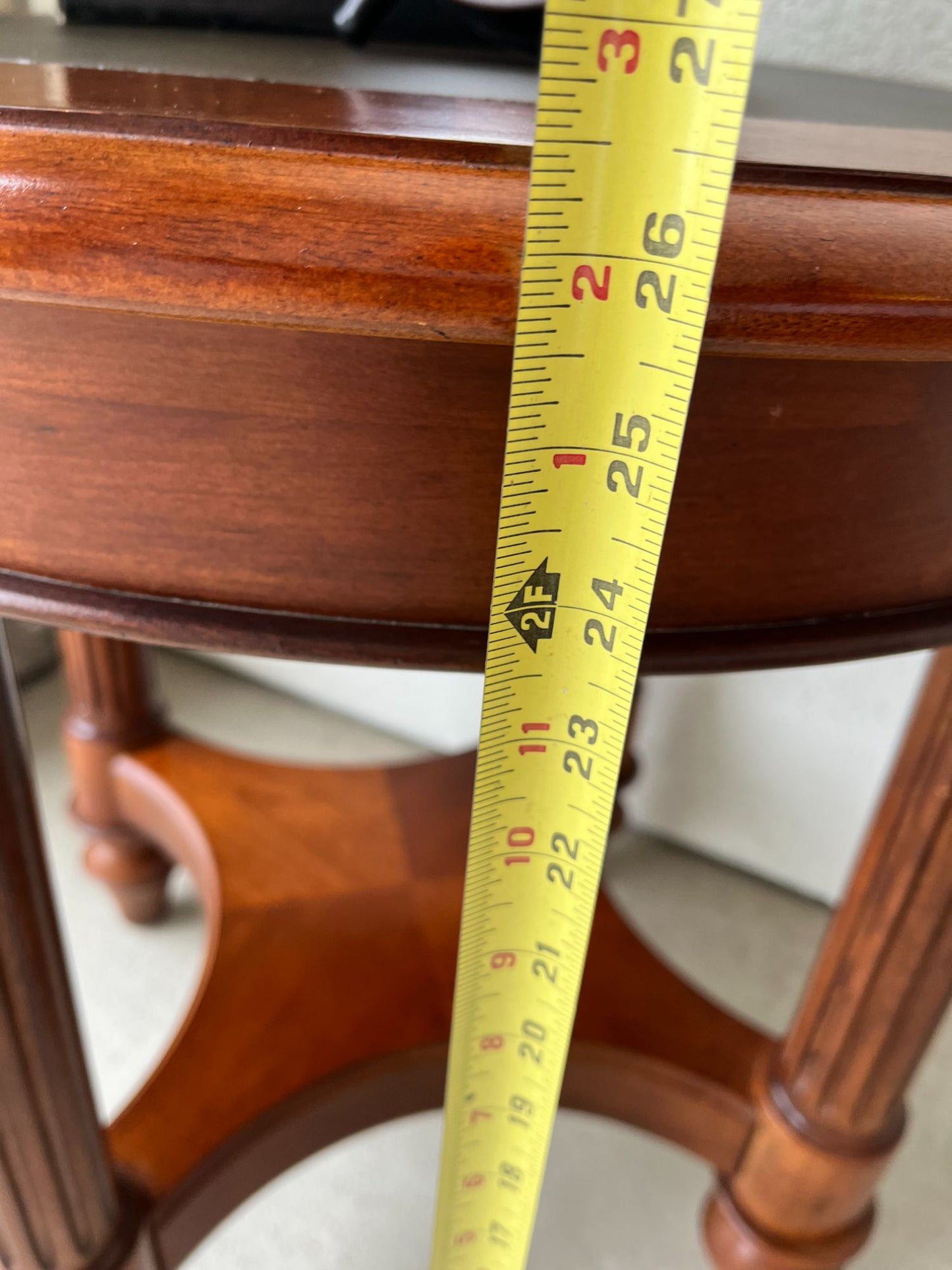Round Wood Table With Black Center