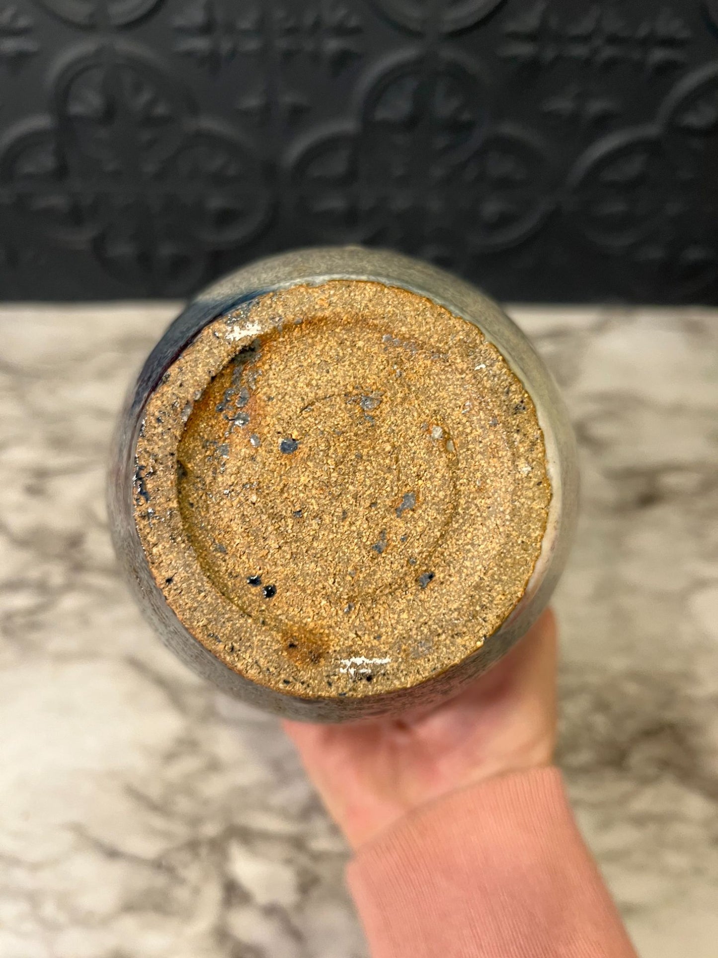 Blue and Grey Pottery Vase