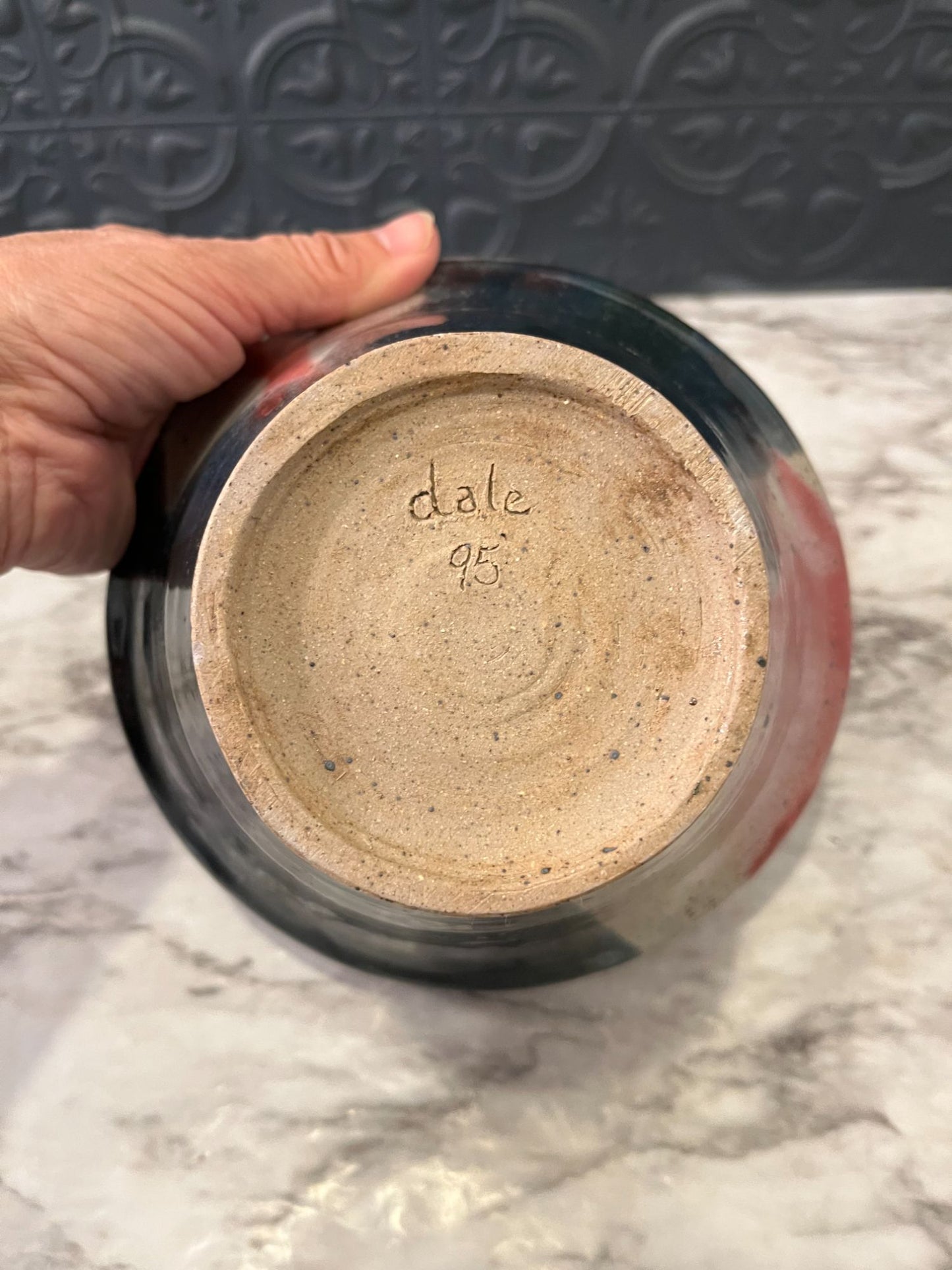 Blue/Pink Pottery Bowl