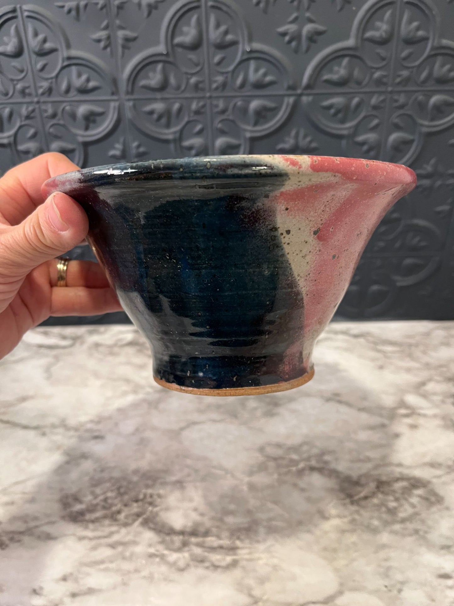 Blue/Pink Pottery Bowl