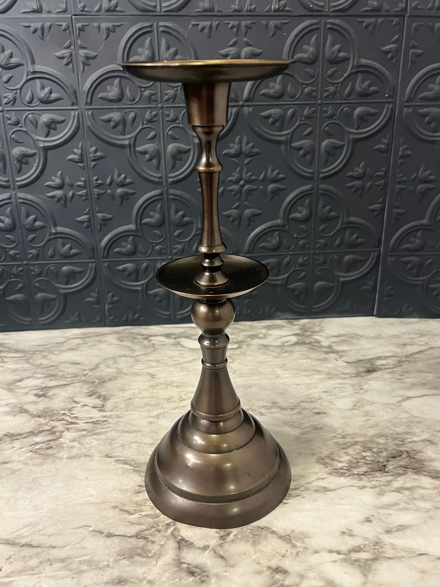 Bronze Pillar/candle Holder