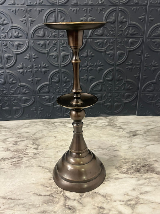 Bronze Pillar/candle Holder