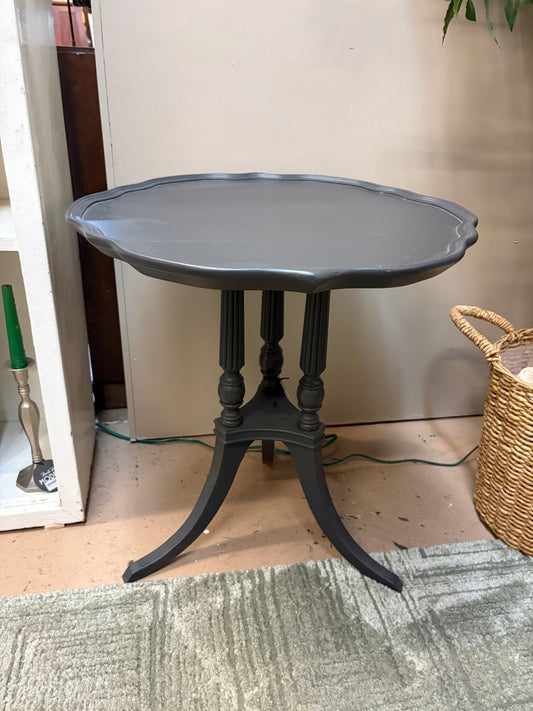 Soft black Scallopped Side Table