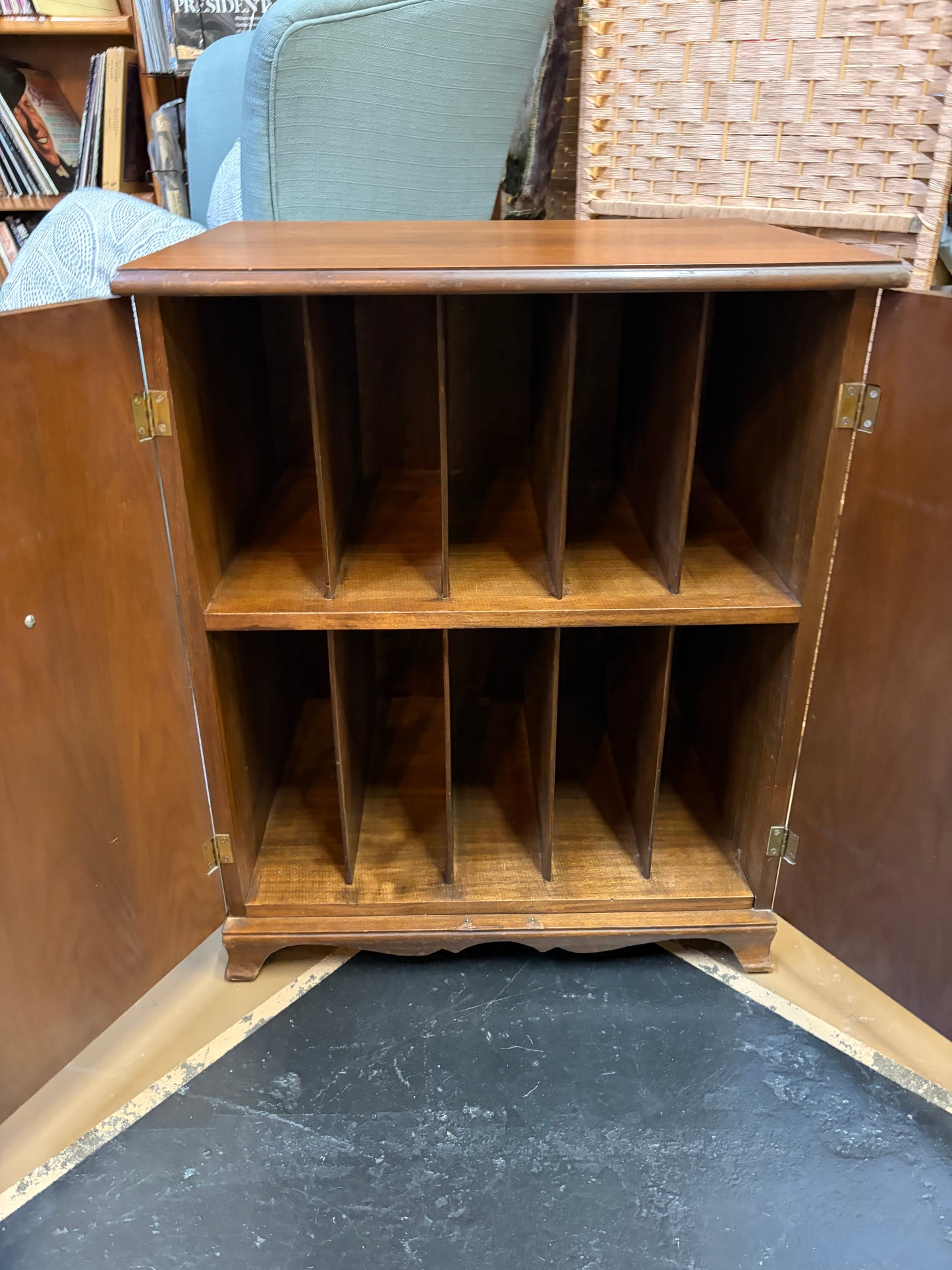 Mid Century Record Cabinet 30 x 24.5