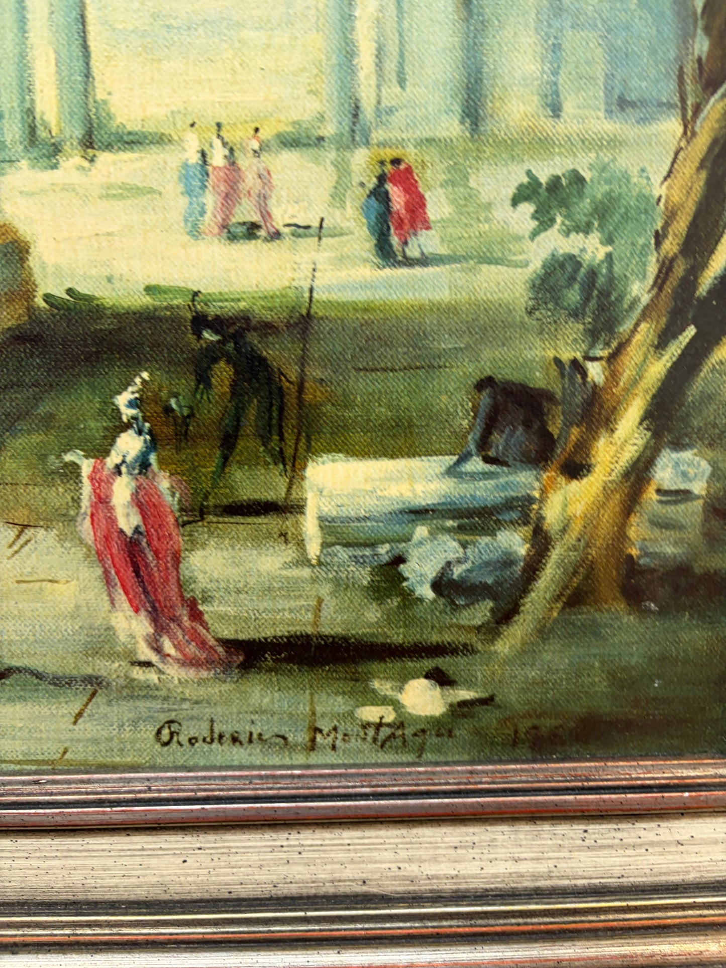 Print on Board Titled Tempio Della Fortuna by Roderic Montagu