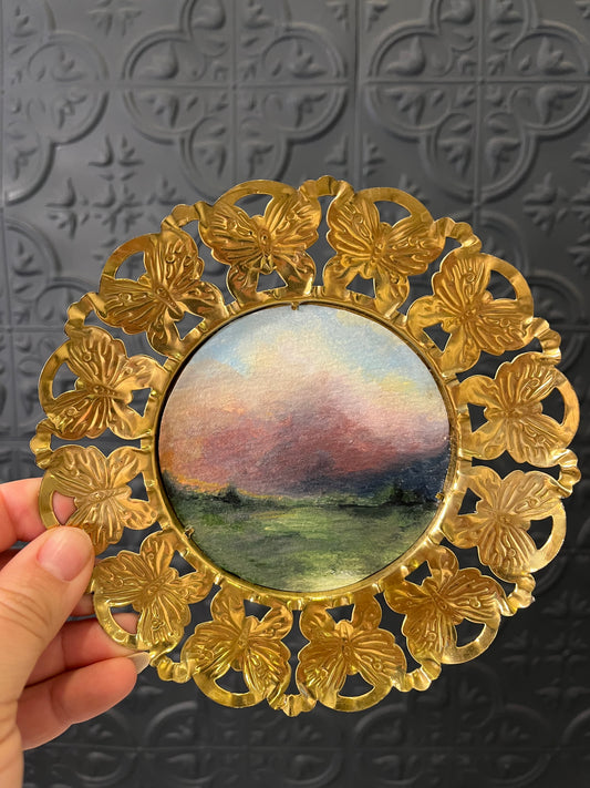 Stormy Sunset painting in butterfly Frame by Jessie